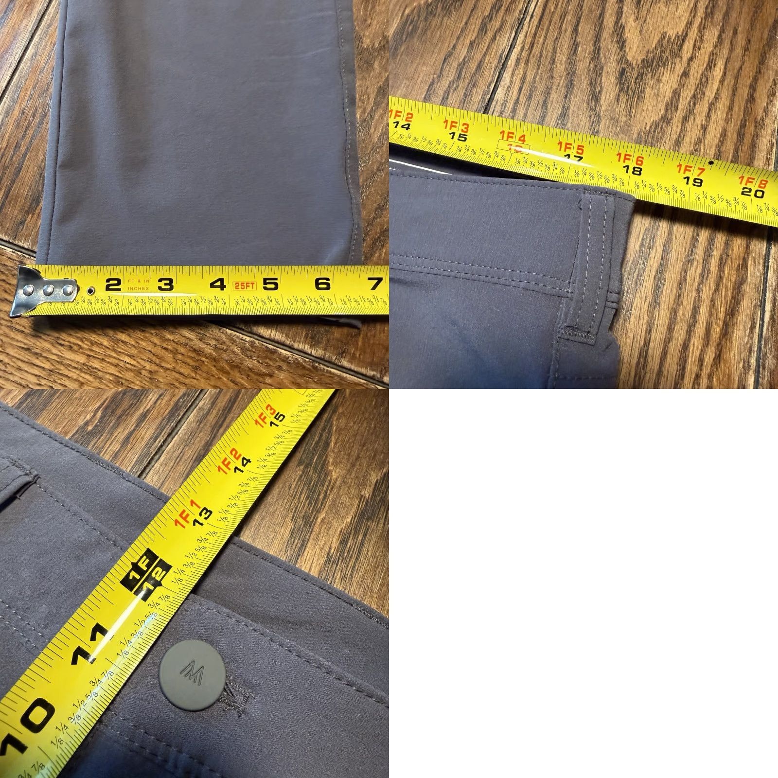 Mizzen+Main Mizzen+Main Helmsman Slim Pants Mens 35x30 Gray Blue Performance Chino Stretch Size US 35 - 9 Thumbnail