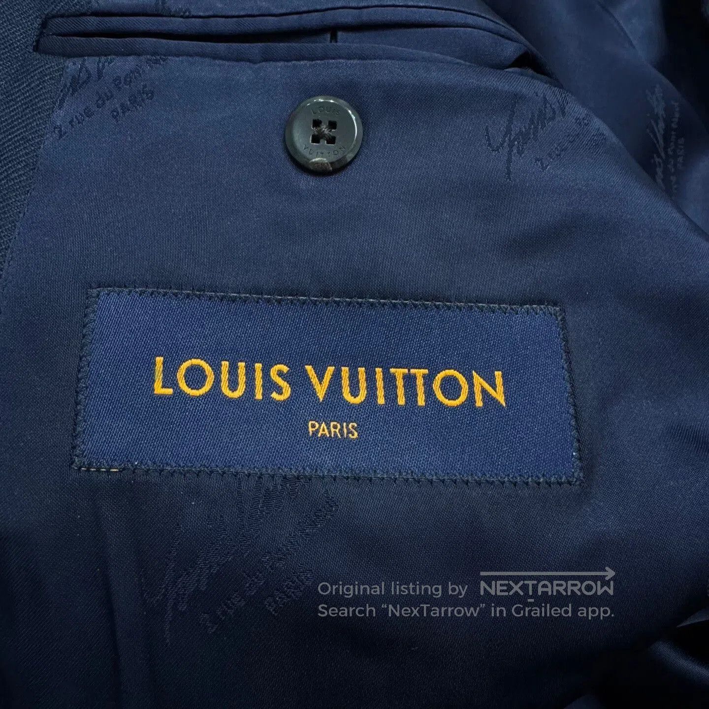 Louis Vuitton louis vuitton navy cashmere suit jacket. Size US L / EU 52-54 / 3 - 3 Thumbnail