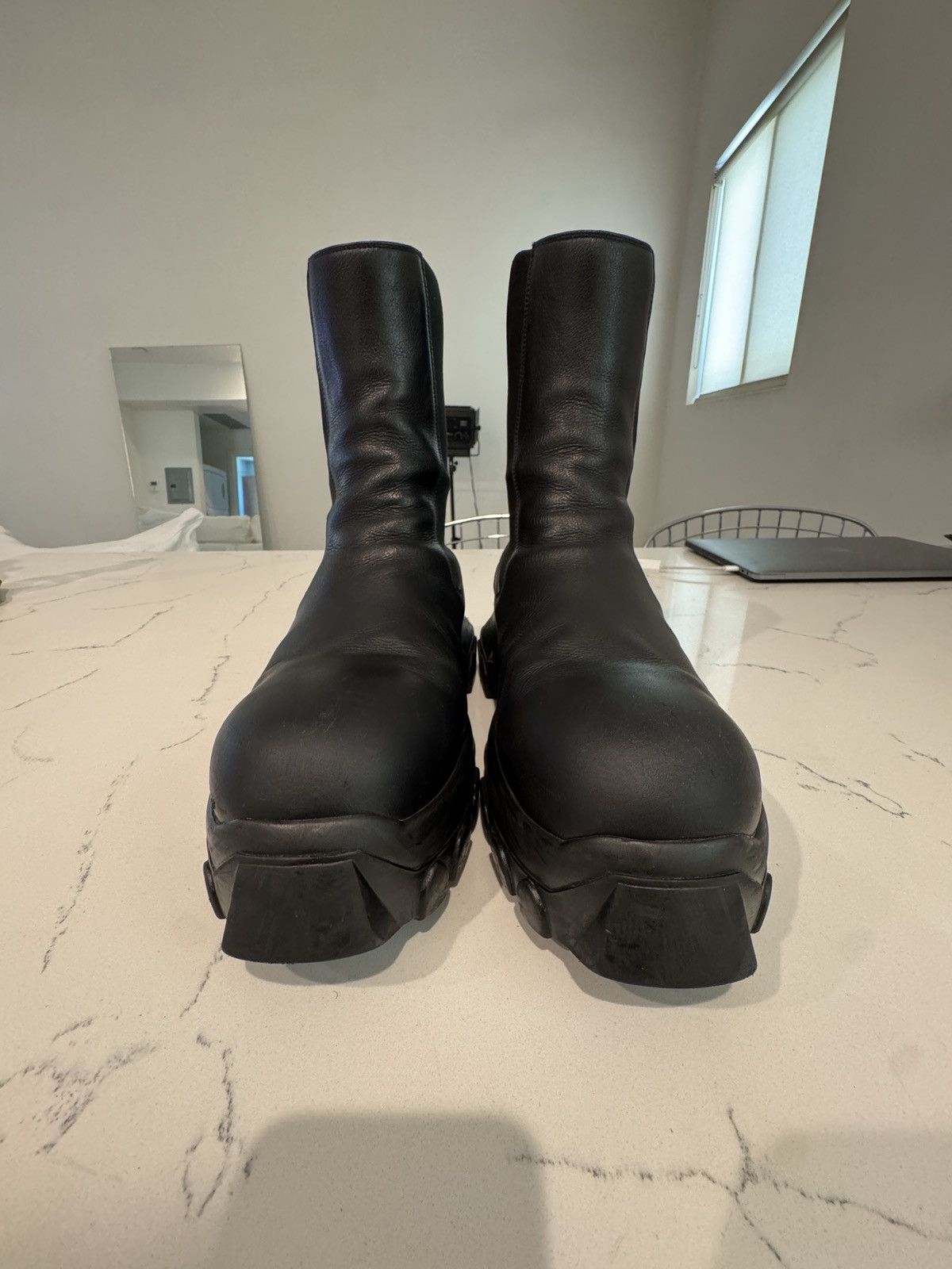 Rick Owens × Rick Owens Drkshdw RICK OWENS TRACTOR BOOTS Size US 10 / EU 43 - 1 Thumbnail