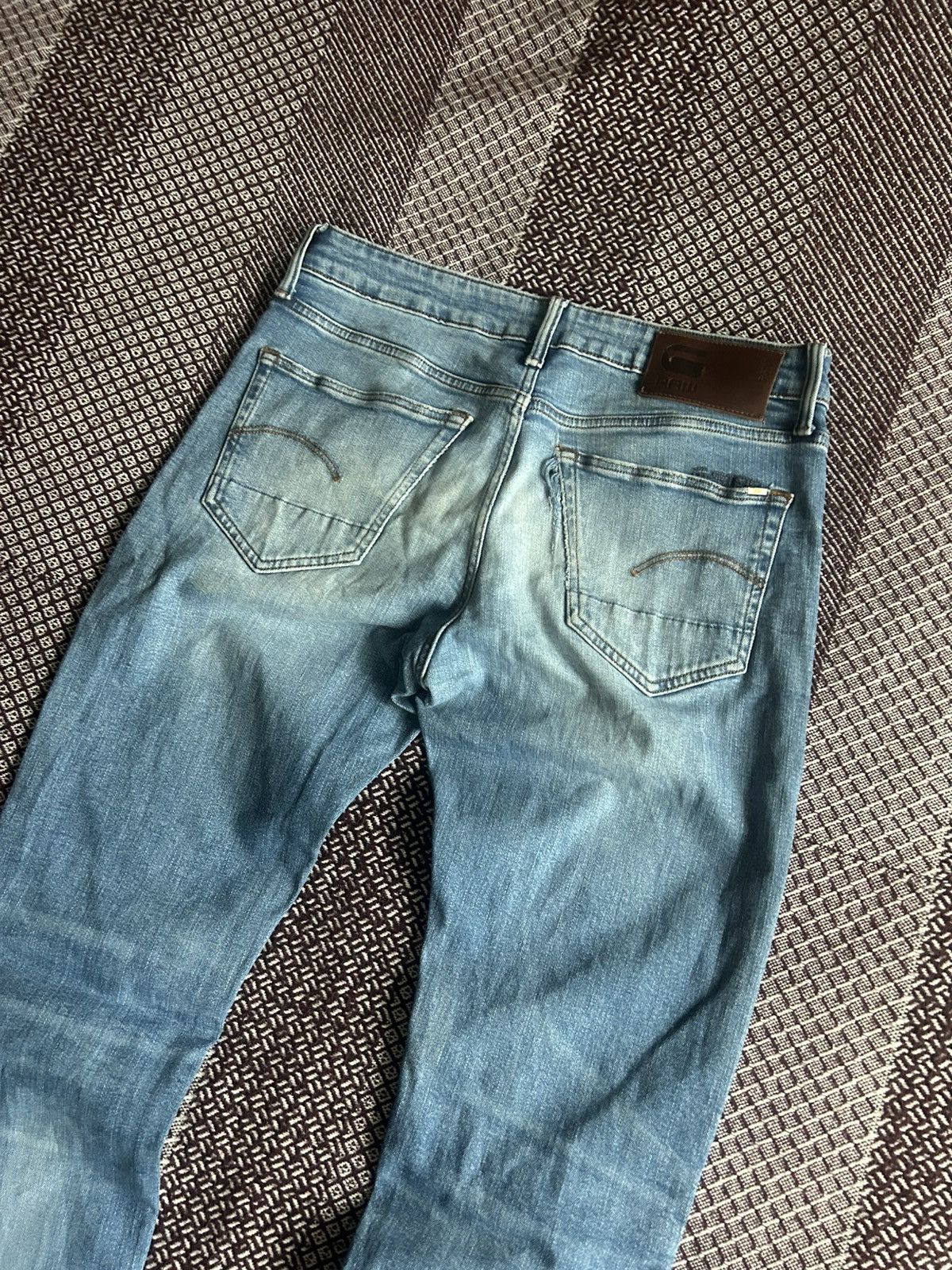 G-Star Vintage G-star Raw 3301 Slim Denim Jeans Washed Faded Sz W31 Size US 31 - 4 Thumbnail