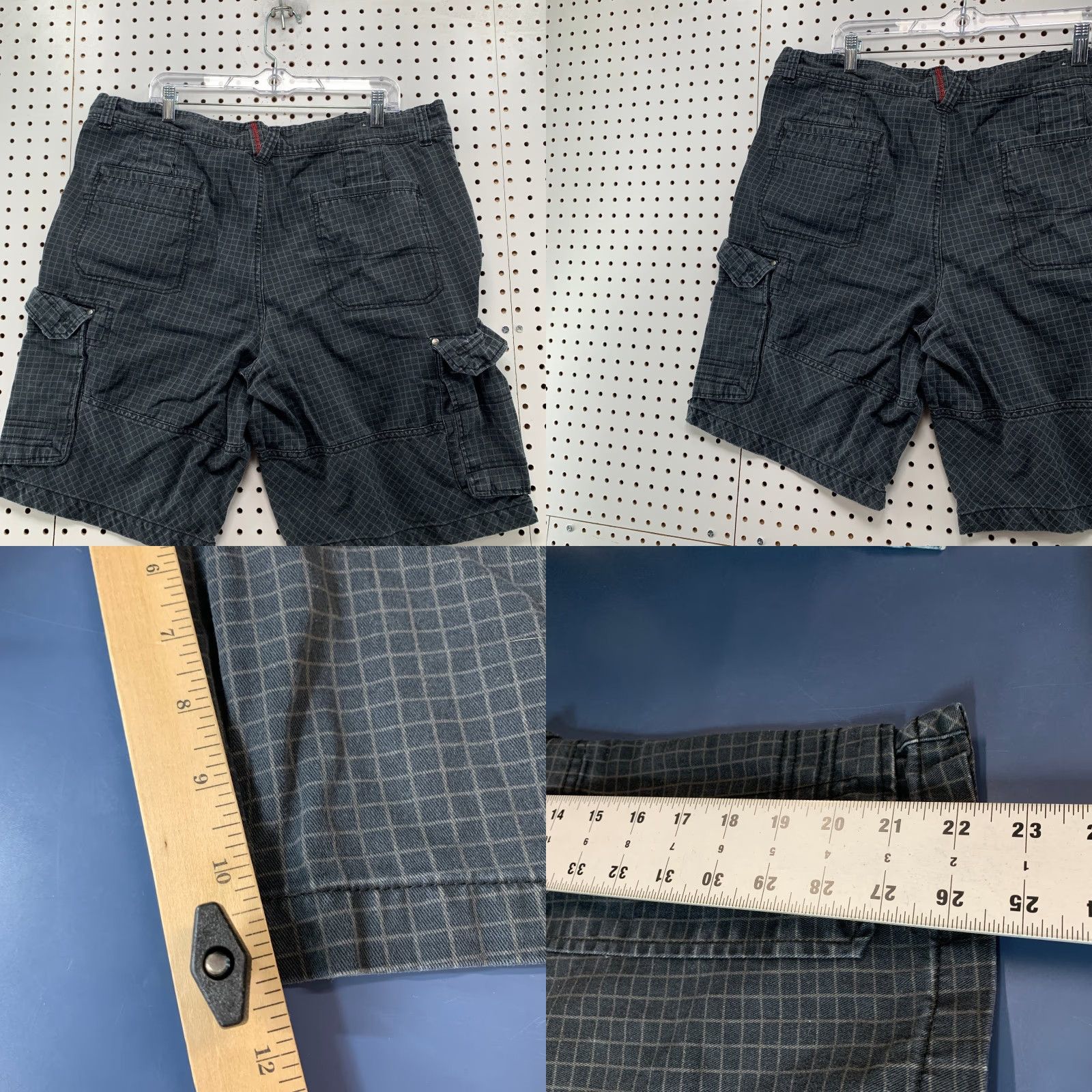 Vintage VINTAGE Ocean Pacific Cargo Shorts Mens 42 Black Checkered Cargo Shorts Mens 42 Black Checkered Size US 42 / EU 58 - 8 Thumbnail