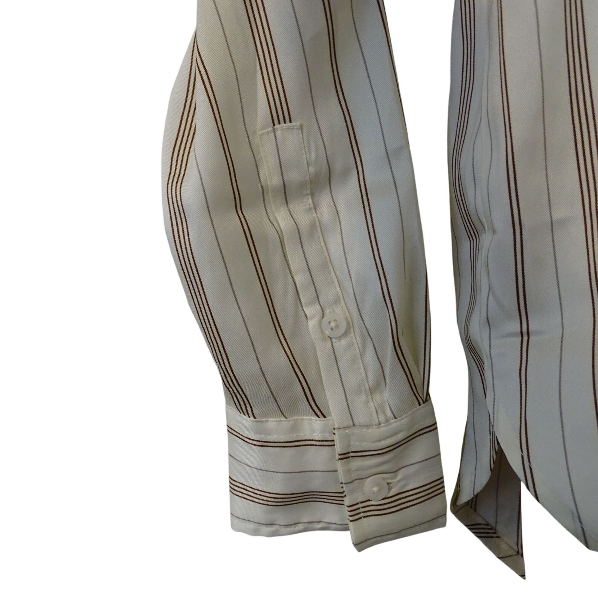 Banana Republic Banana Republic Classic Perfect Silky Shirt Stripe Size M Size M / US 6-8 / IT 42-44 - 4 Thumbnail