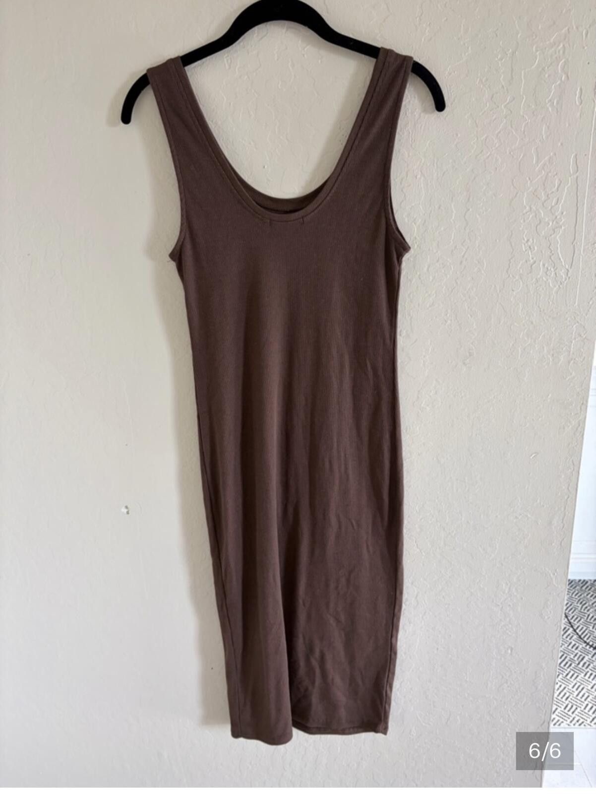 Other Ambiance Sleeveless Ribbed Midi Dress in Browny Size L / US 10 / IT 46 - 5 Thumbnail