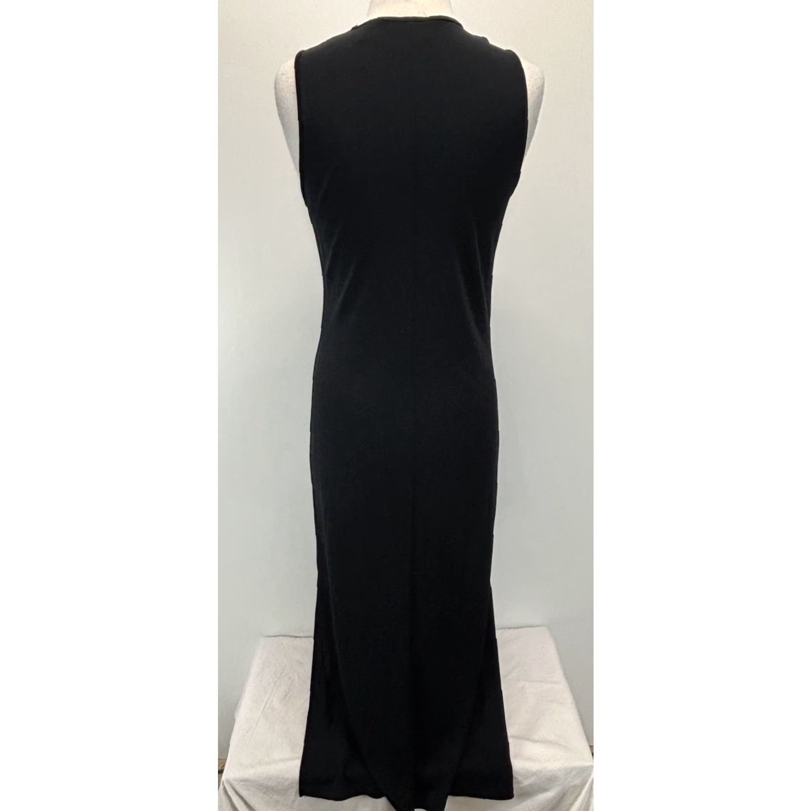 Loft VINTAGE LOFT Maxi Dress Womens PL Black Sleeveless Petite Large Y2K Capsule Pullover Solid Long Sleeveless Size L / US 10 / IT 46 - 3 Thumbnail