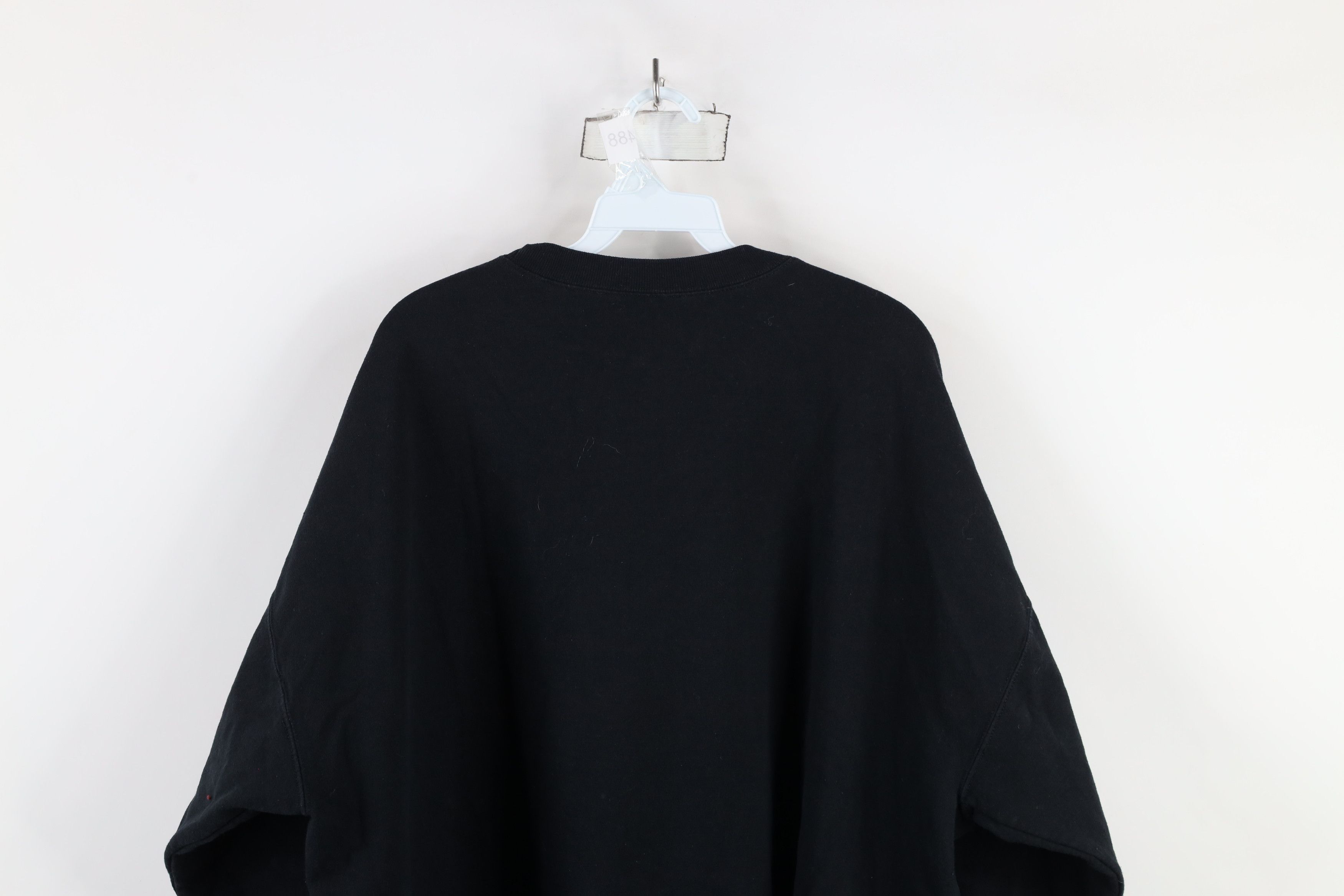 Vintage Vintage 90s Streetwear Faded Blank Crewneck Sweatshirt Black Size US XXL / EU 58 / 5 - 8 Thumbnail