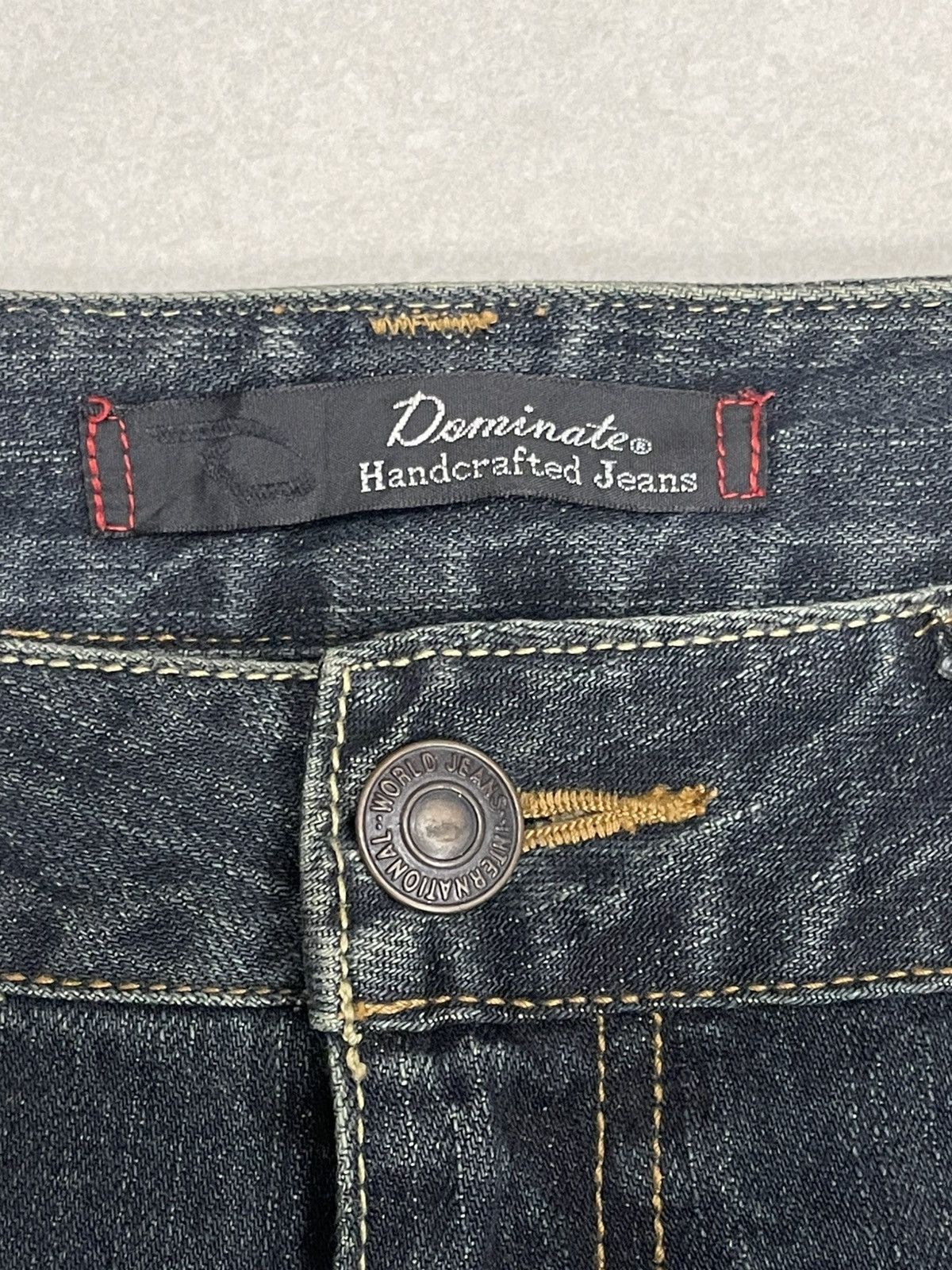 Japanese Brand RARE Dominate Handcrafted Denim - Double Waist Roman Numeral Size US 34 / EU 50 - 3 Thumbnail