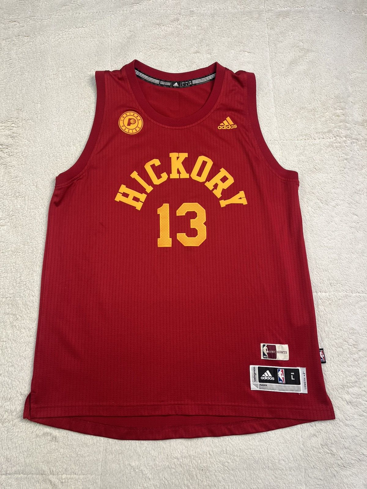 Adidas Adidas NBA Indiana Pacers Paul George Hickory HWC Alt Jersey Size US L / EU 52-54 / 3 - 1 Thumbnail