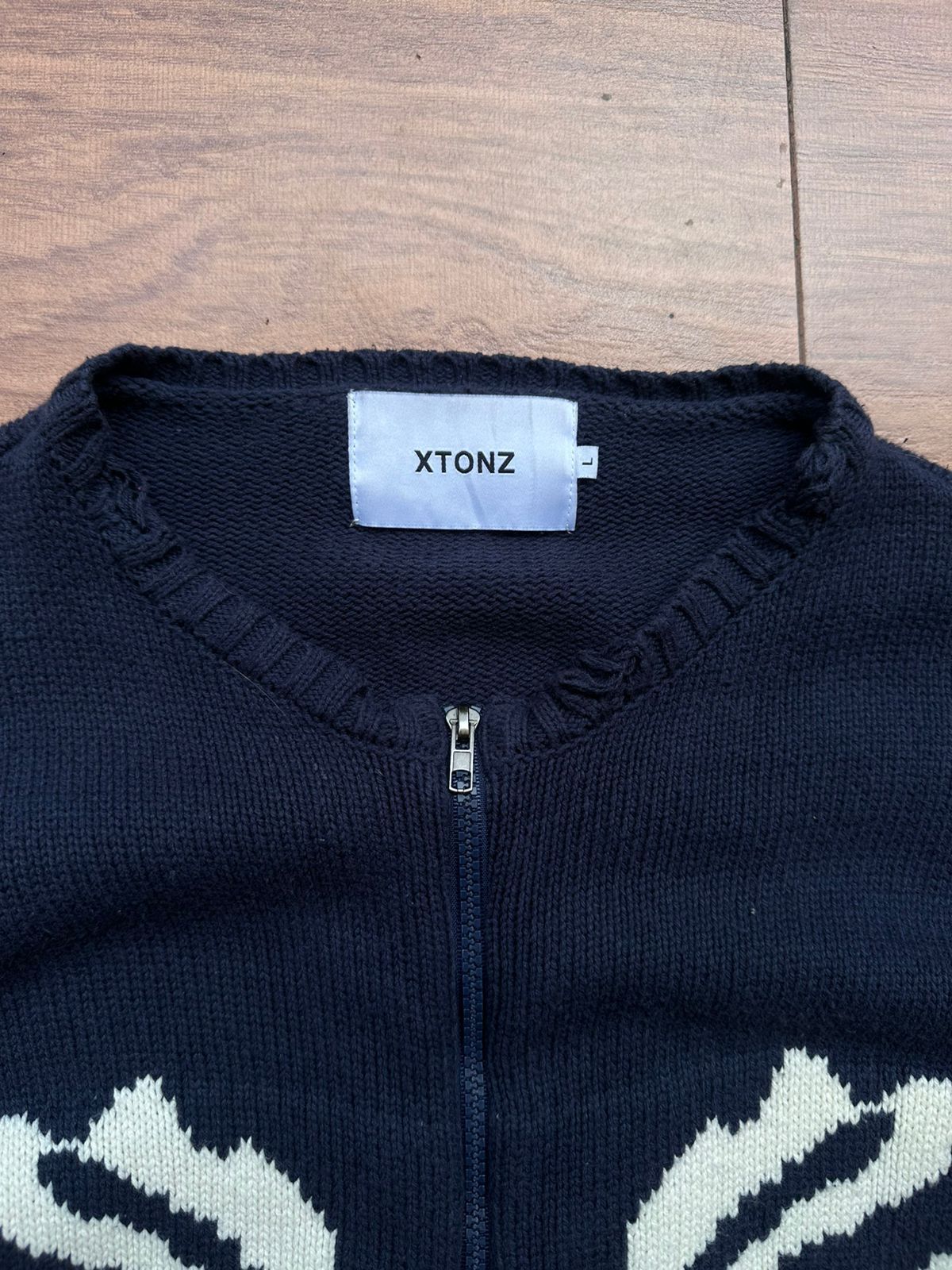 Supreme Xtonz Skeleton heart distressed cardigan Size US XXL / EU 58 / 5 - 4 Thumbnail