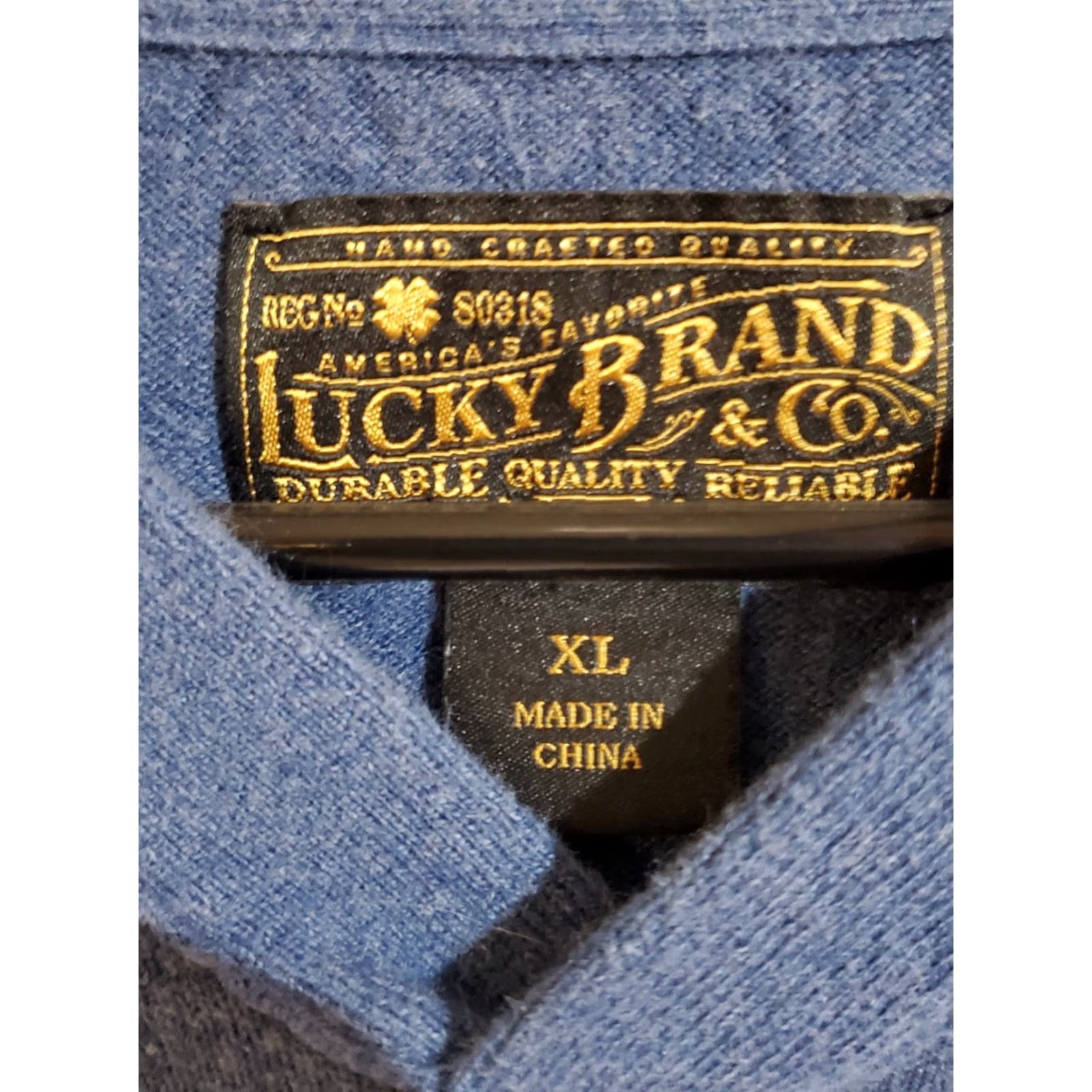 Lucky Brand VINTAGE Lucky Brand XL Men’s V-Neck LS Pullover Sweater Blue - Men’s Small Accessories? Size US XL / EU 56 / 4 - 2 Thumbnail