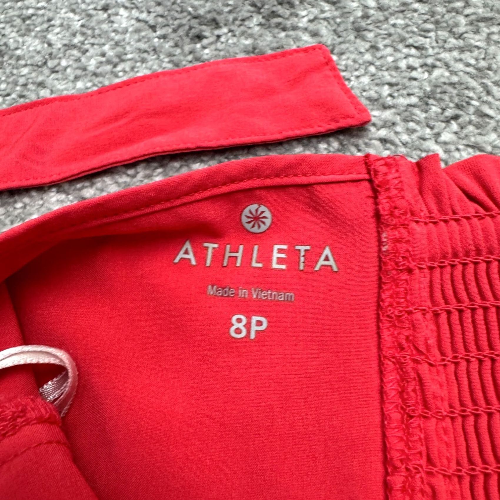 Athleta Athleta Dress Womens 8 Petite Coral Pink Halter A-Line Backless Smocked Mini Size M / US 6-8 / IT 42-44 - 4 Thumbnail