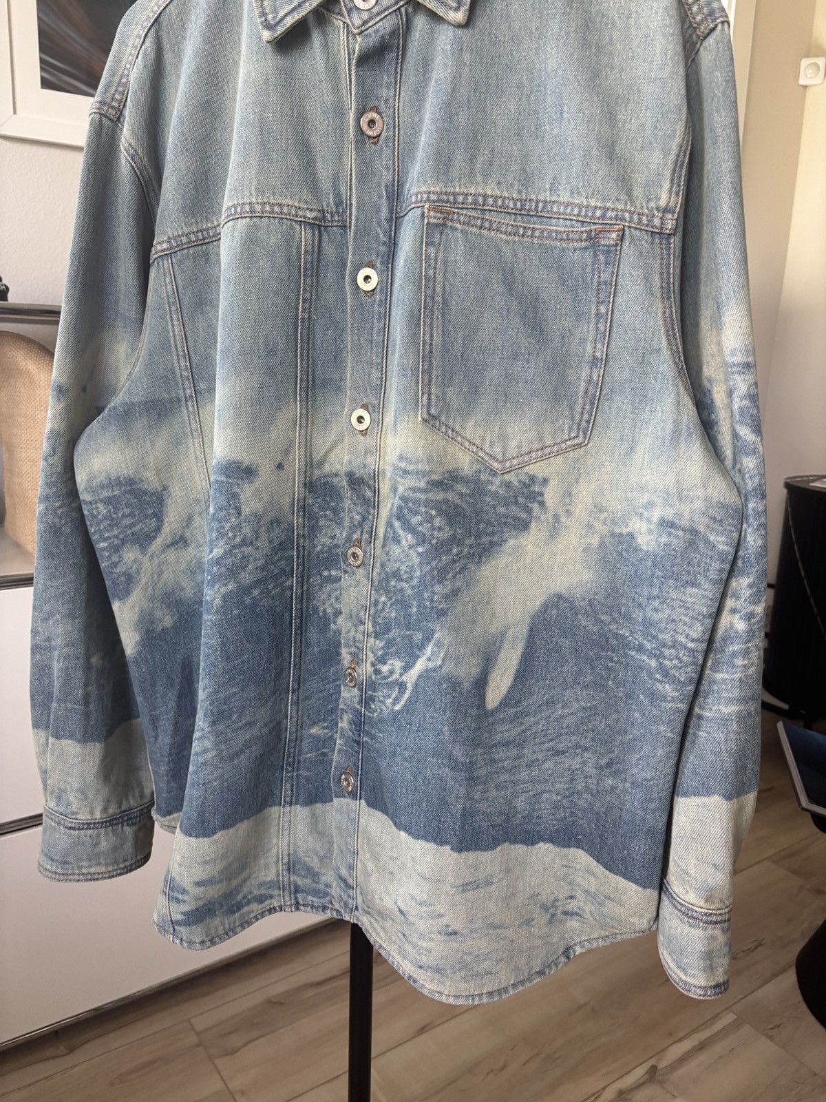 Loewe 🏄🏼‍♂️ LOEWE BLUE DENIM SURF WAVE SHIRT Size US XL / EU 56 / 4 - 3 Thumbnail