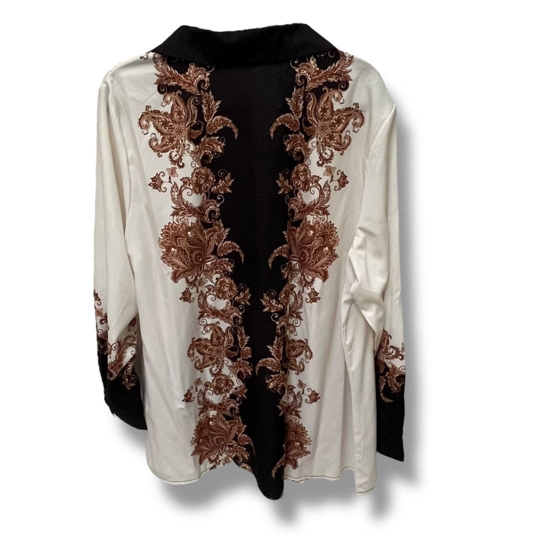 Other Bloomchic long sleeve graphic floral paisley blouse NEW Size XXL / US 16-18 / IT 52-54 - 4 Thumbnail