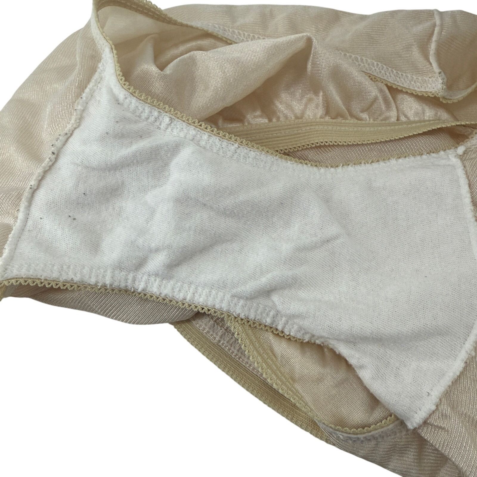 Vintage Vintage Kim Rogers Shiny Smooth Nylon Beige Panty Panties Size ONE SIZE - 4 Thumbnail