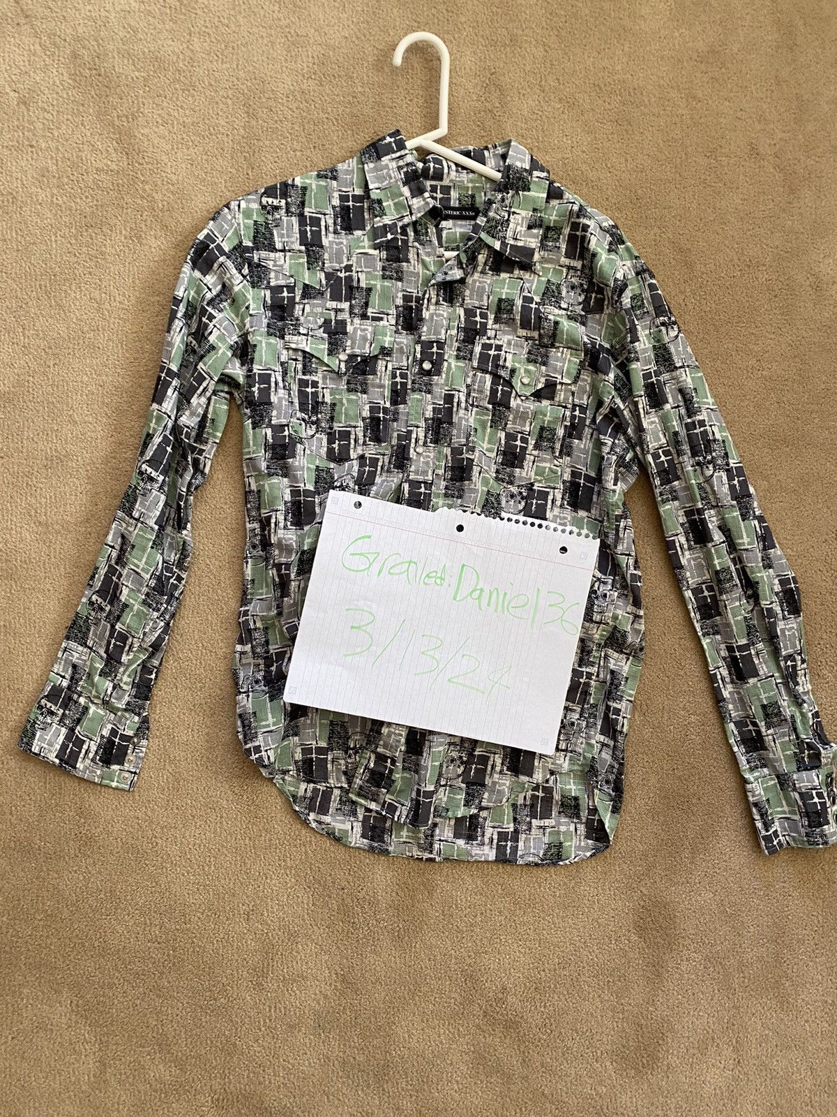 Hysteric Glamour HYSTERIC GLAMOUR SKULL BUTTON UP DRESS SHIRT Size US M / EU 48-50 / 2 - 4 Thumbnail