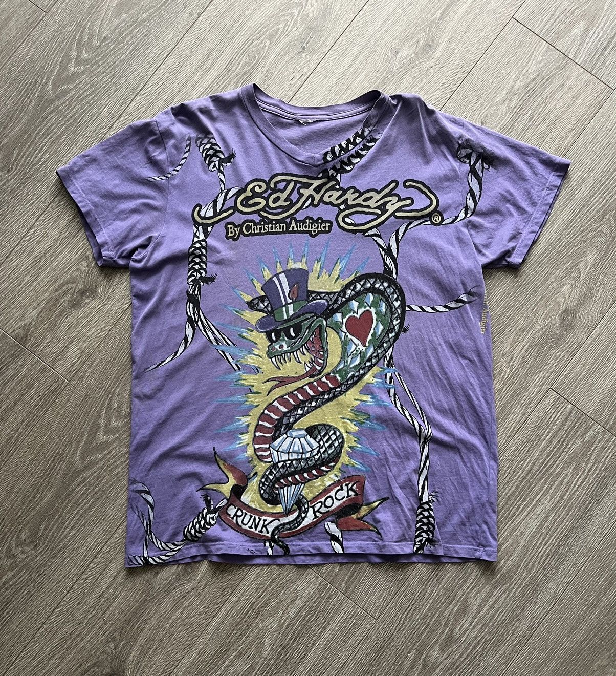 Christian Audigier × Ed Hardy × Vintage Vintage 💥 Ed Hardy by Christian Audigier T-Shirt Y2K Tee Size US L / EU 52-54 / 3 - 1 Thumbnail