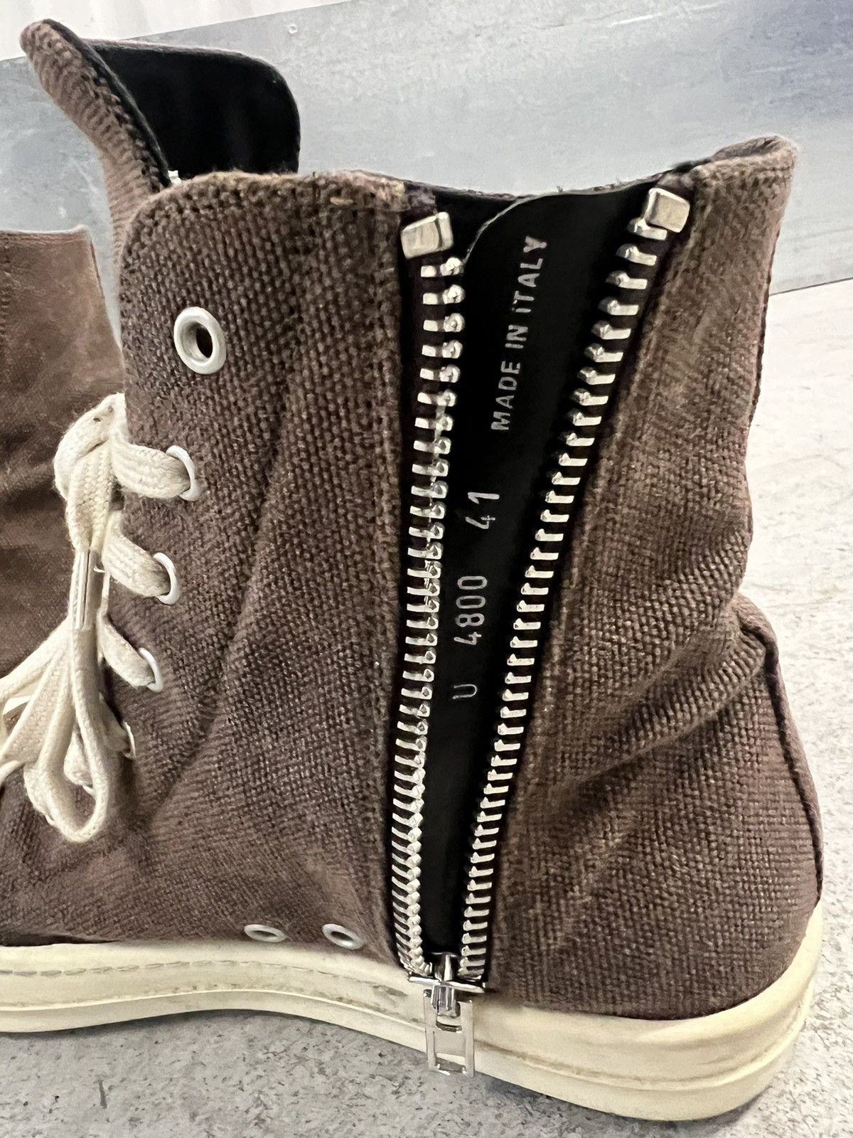 Rick Owens Drkshdw Hi top sneakers Ramones Size US 8.5 / EU 41-42 - 6 Thumbnail