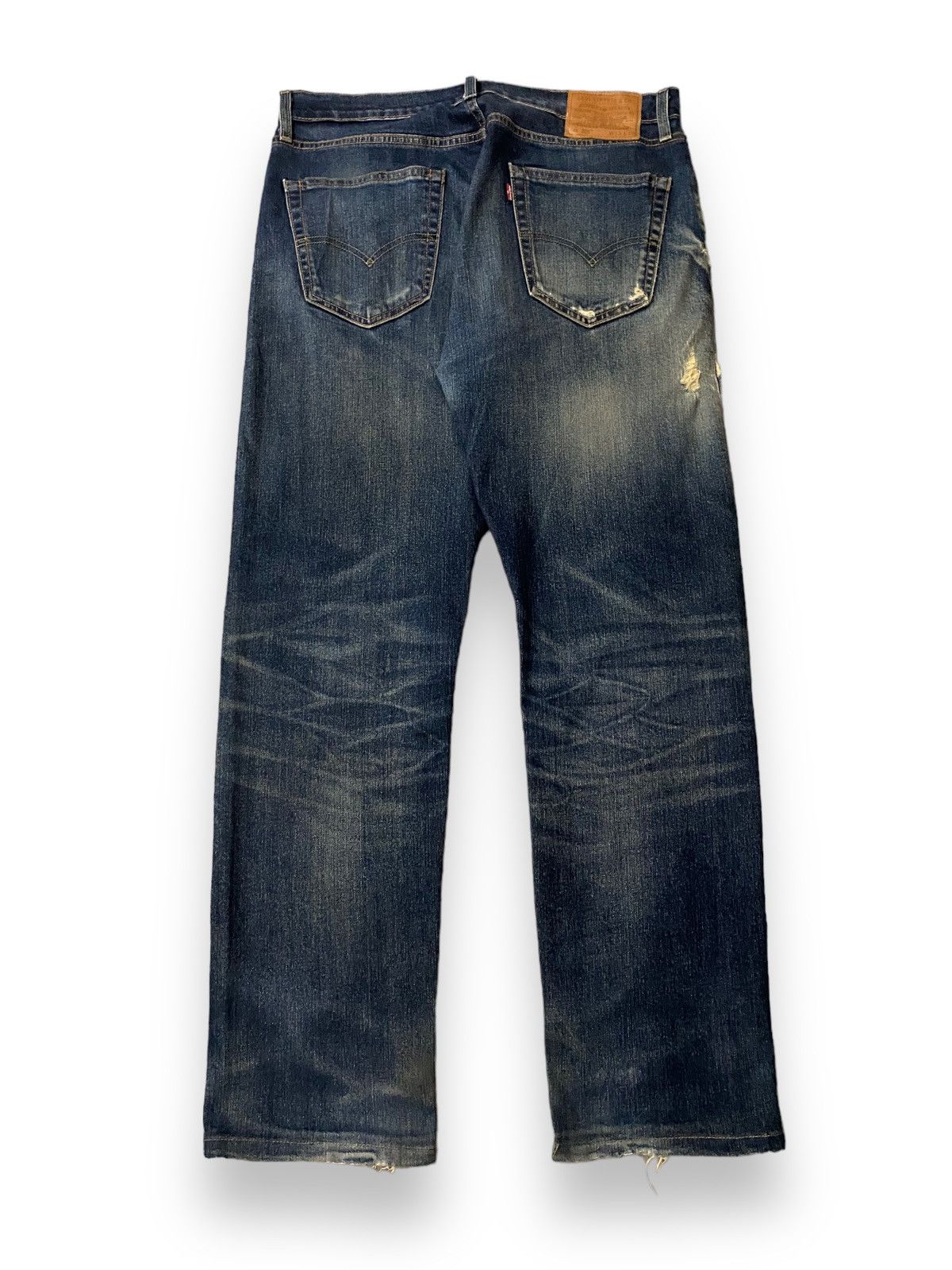 image of Men Jean Levis 505 Premium Big E Button J496 Honeycombs in Blue Jean (Size 34)