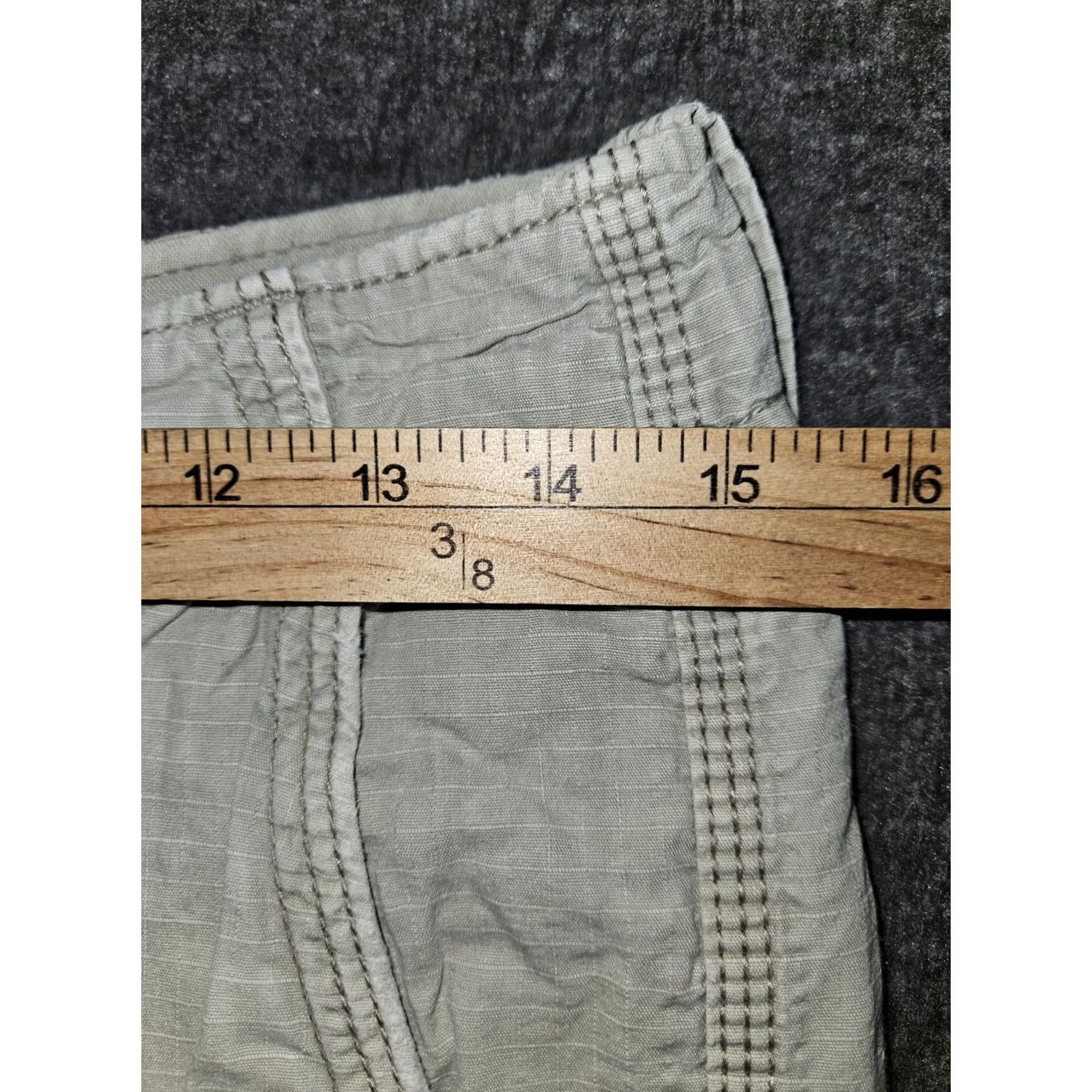 American Eagle Outfitters Vintage American Eagle Longboard Cargo shorts Mens 36 Beige Rip Stop Casual Workwear Size US 36 / EU 52 - 3 Thumbnail