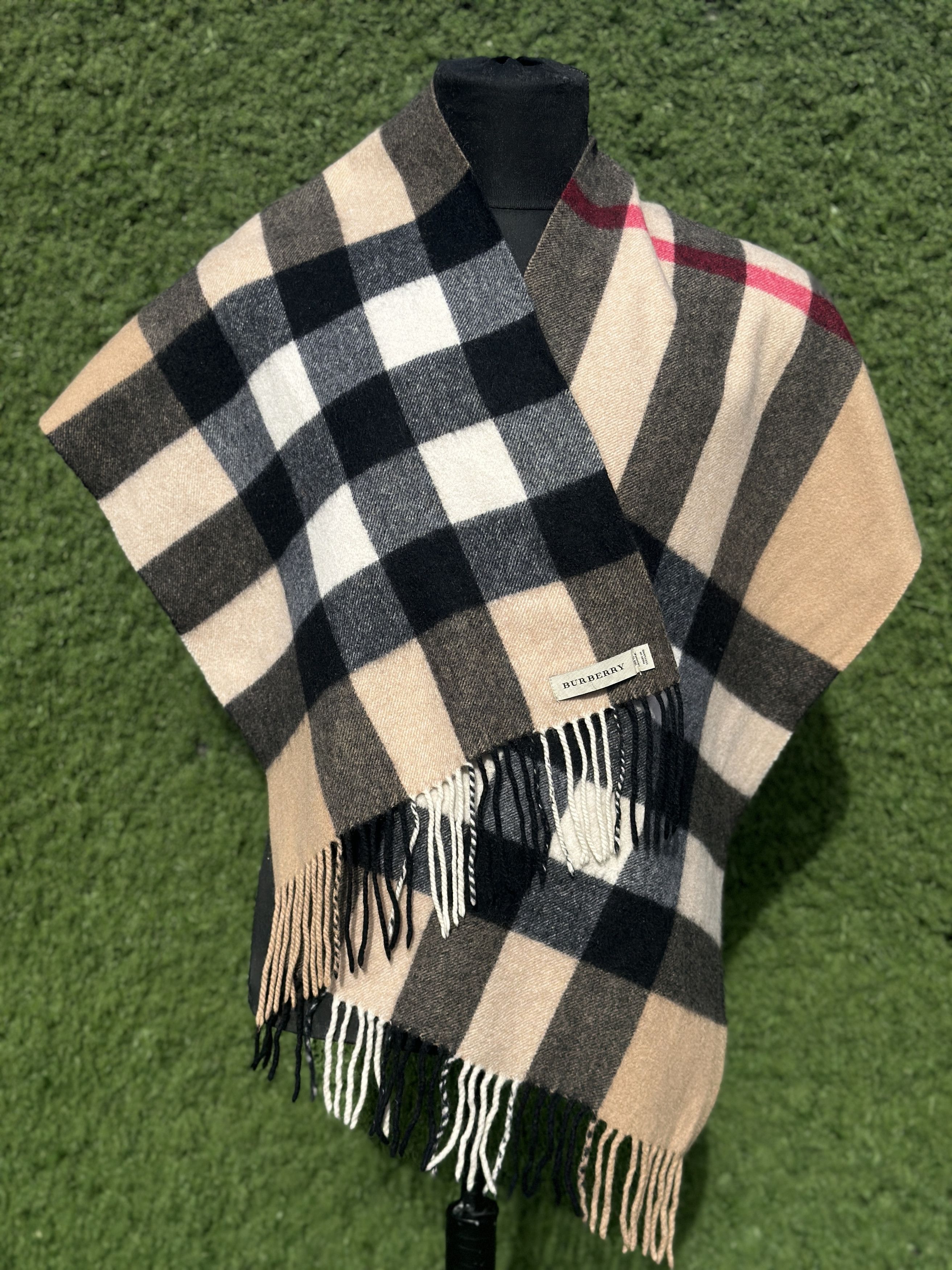 Burberry Burberry 100% Cashmere Classic Check Fringed Scarf 205X37Cm Size ONE SIZE - 4 Thumbnail