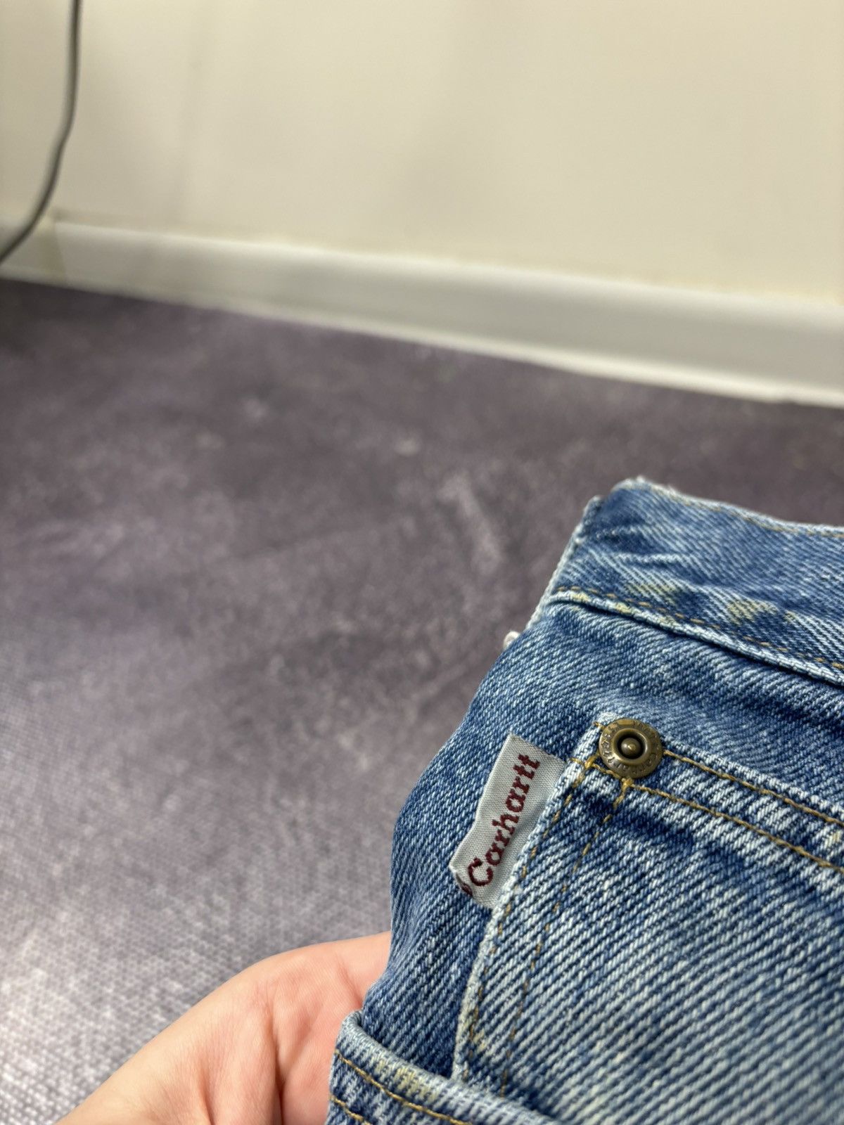 Carhartt Vintage 90s Carhartt Relaxed Fit Blue Work Denim Baggy Jeans Size US 38 / EU 54 - 10 Thumbnail