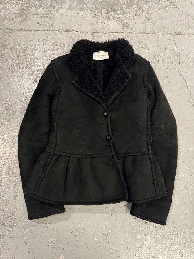 Yves Saint Laurent AW2006 Yves Saint Laurent Black Shearling Buttoned Jacket Size M / US 6-8 / IT 42-44 - 6 Thumbnail
