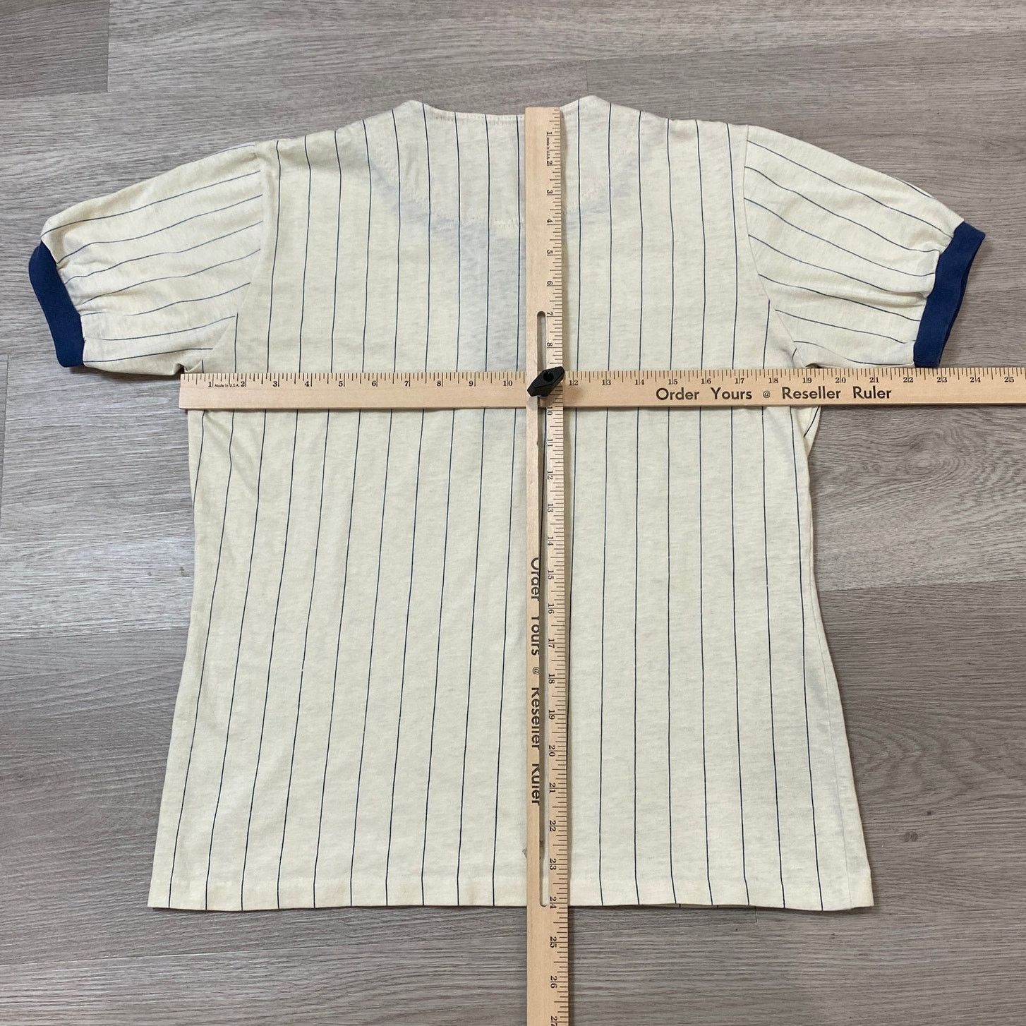 Vintage VTG 70s 80s Single Stitch Pin Stripe Henley Baseball Shirt M Size US M / EU 48-50 / 2 - 3 Thumbnail