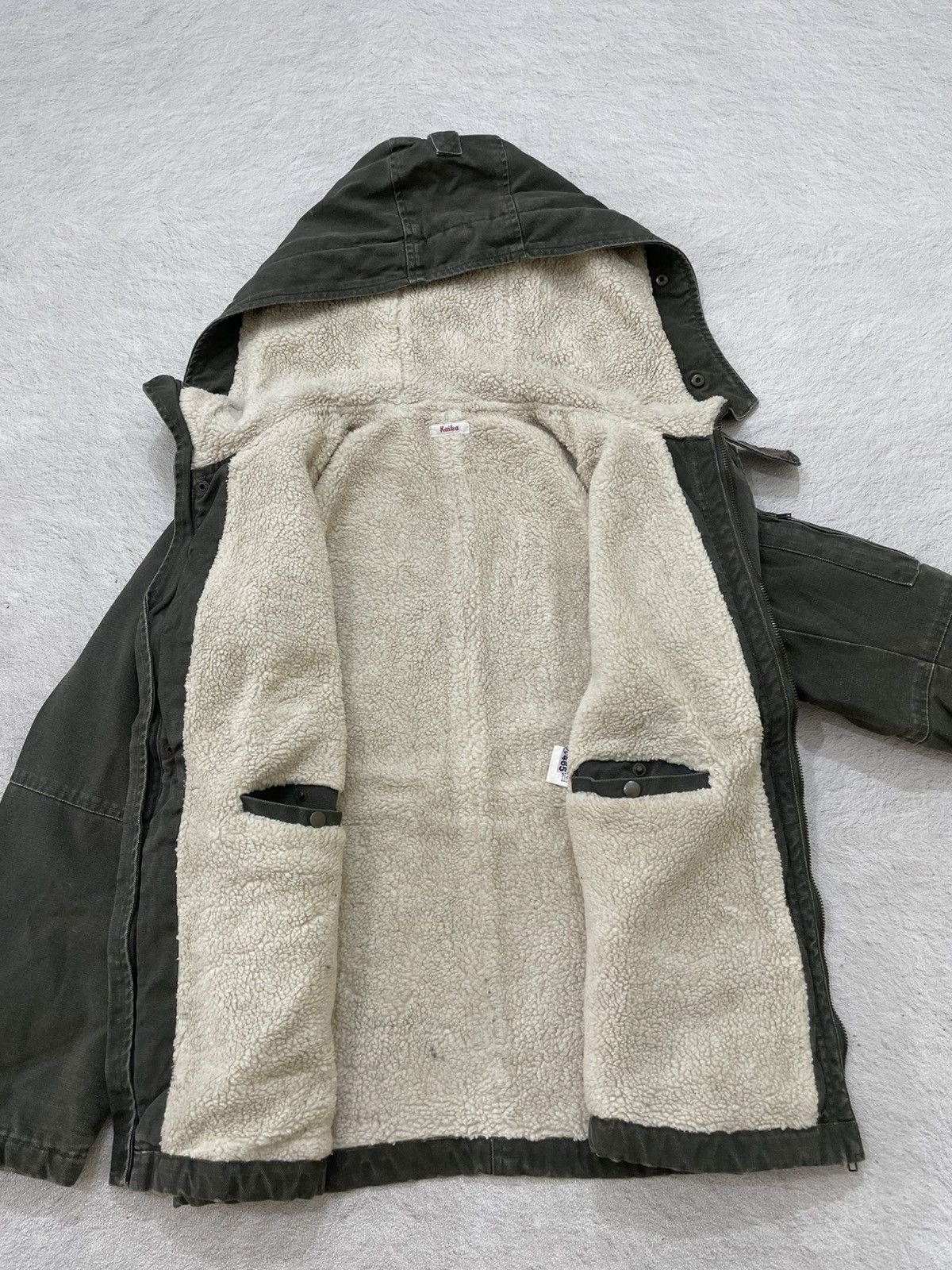 Japanese Brand Vintage Military Style Hooded Parka Olive Green Fleece Lined Size US L / EU 52-54 / 3 - 7 Thumbnail