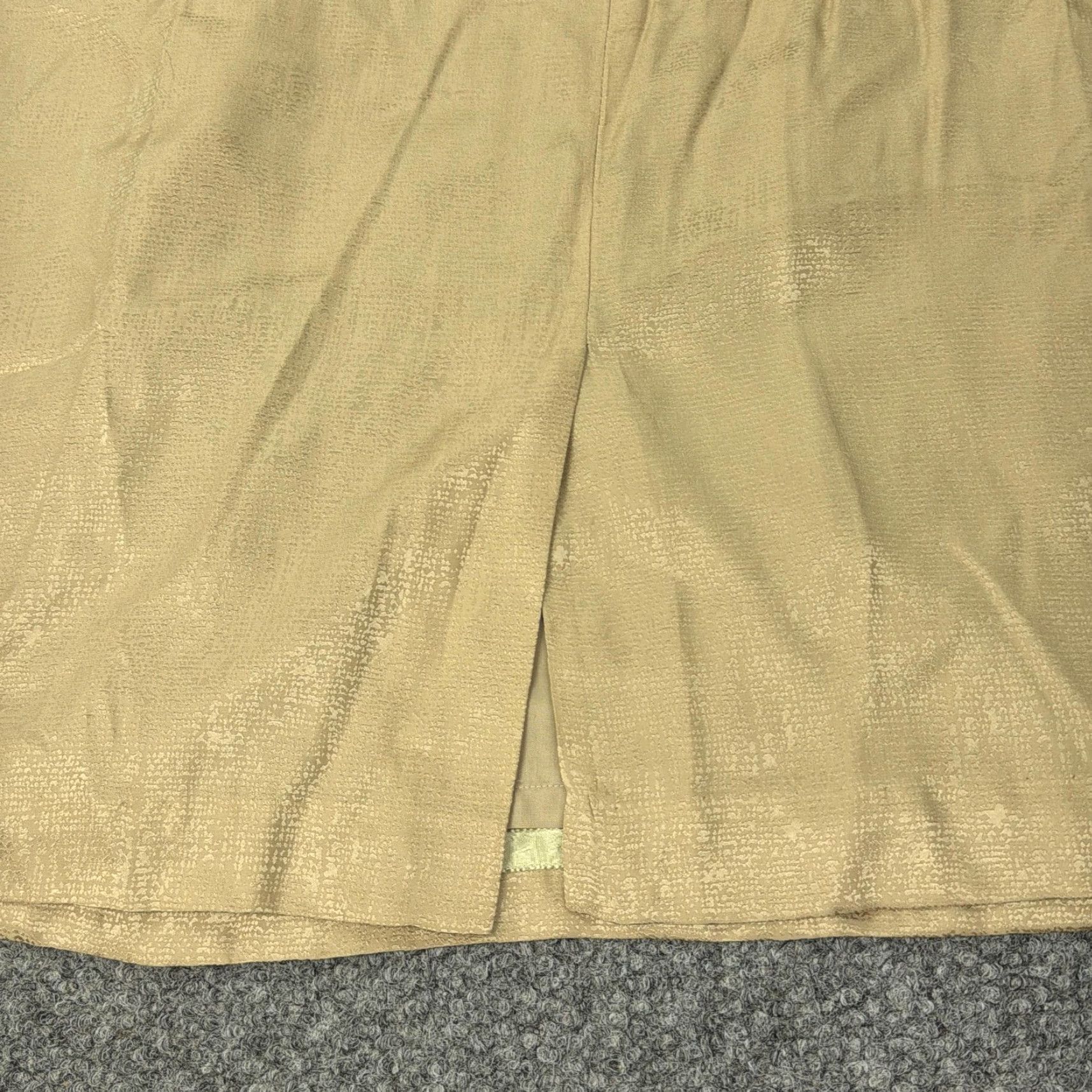 Adrianna Papell Adrianna Papell Skirt Womens 16 Gold 100% Silk Midi Pencil Career Formal Slit Lined Elastic Zip Size 38" / US 16 / IT 52 - 7 Thumbnail