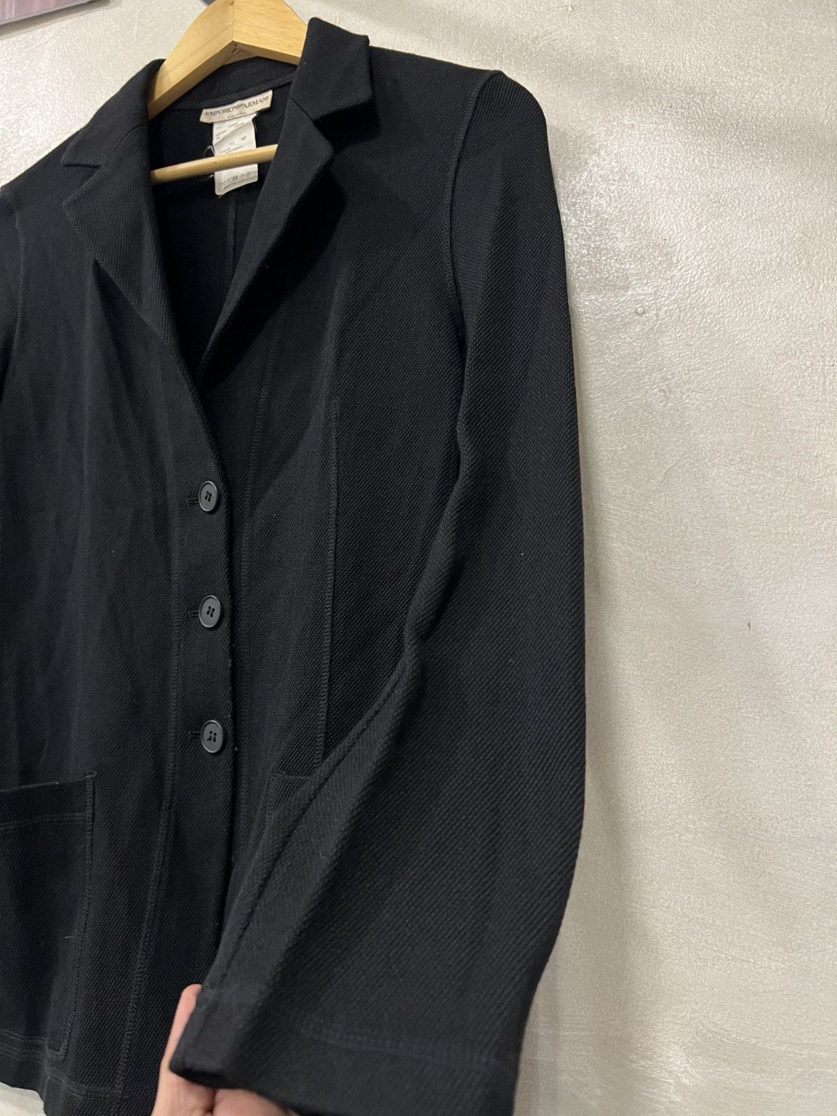 Emporio Armani Emporio Armani Single Breasted Black Blazer Size S / US 4 / IT 40 - 3 Thumbnail