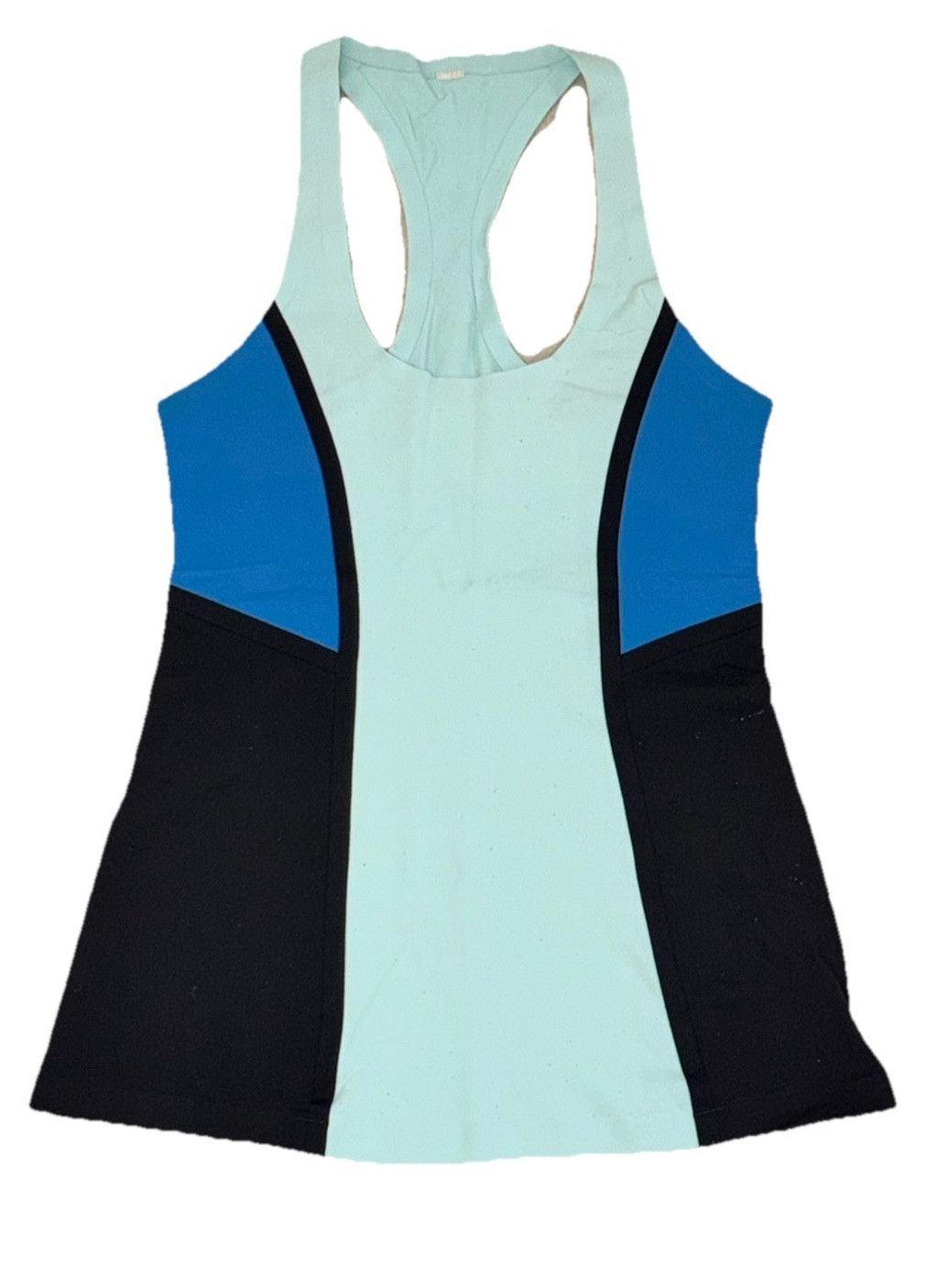 Lululemon LULULEMON COOL RACERBACK TANK TOP AQUAMARINE BLUE BLACK SZ4 Size S / US 4 / IT 40 - 1 Thumbnail