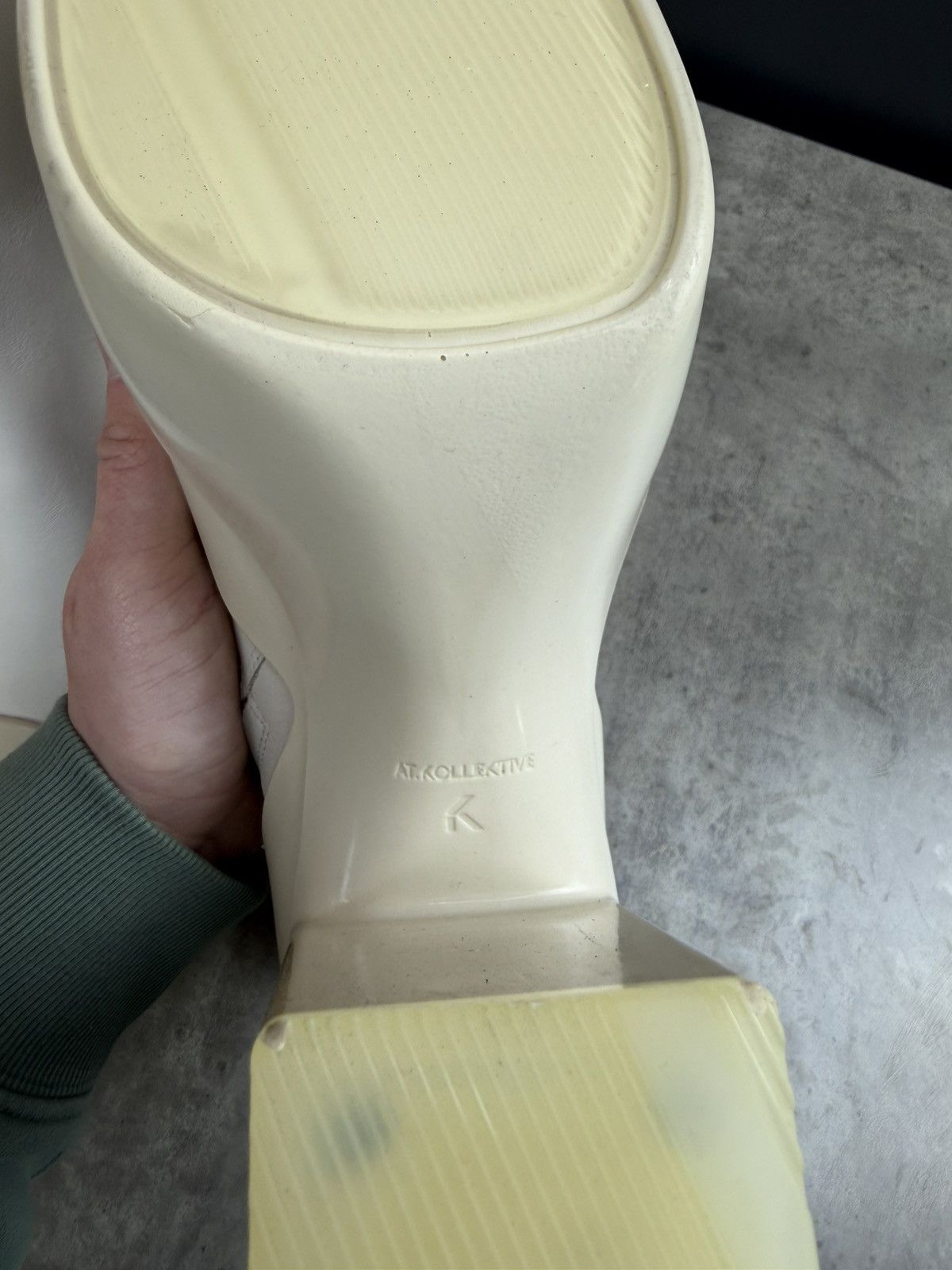 Peter Do at.kollektive x Peter Do Leather Platform Ankle Boots White Size US 10 / IT 40 - 15 Thumbnail