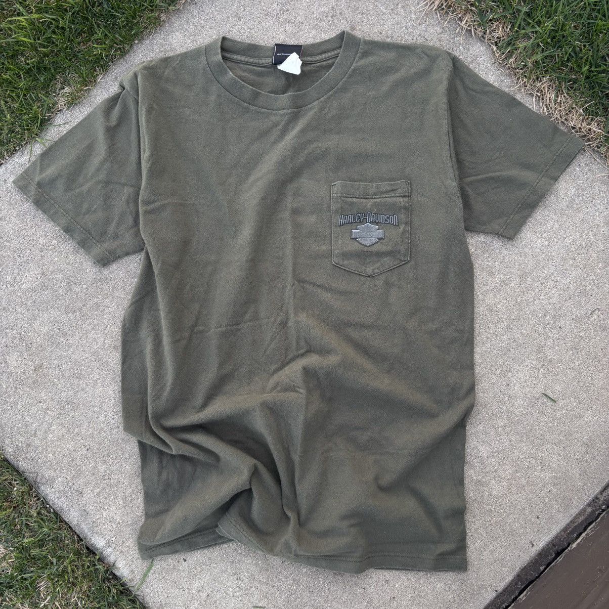 Harley Davidson × Vintage Vintage Harley Davidson Pocket Tee Shirt Size US L / EU 52-54 / 3 - 1 Thumbnail