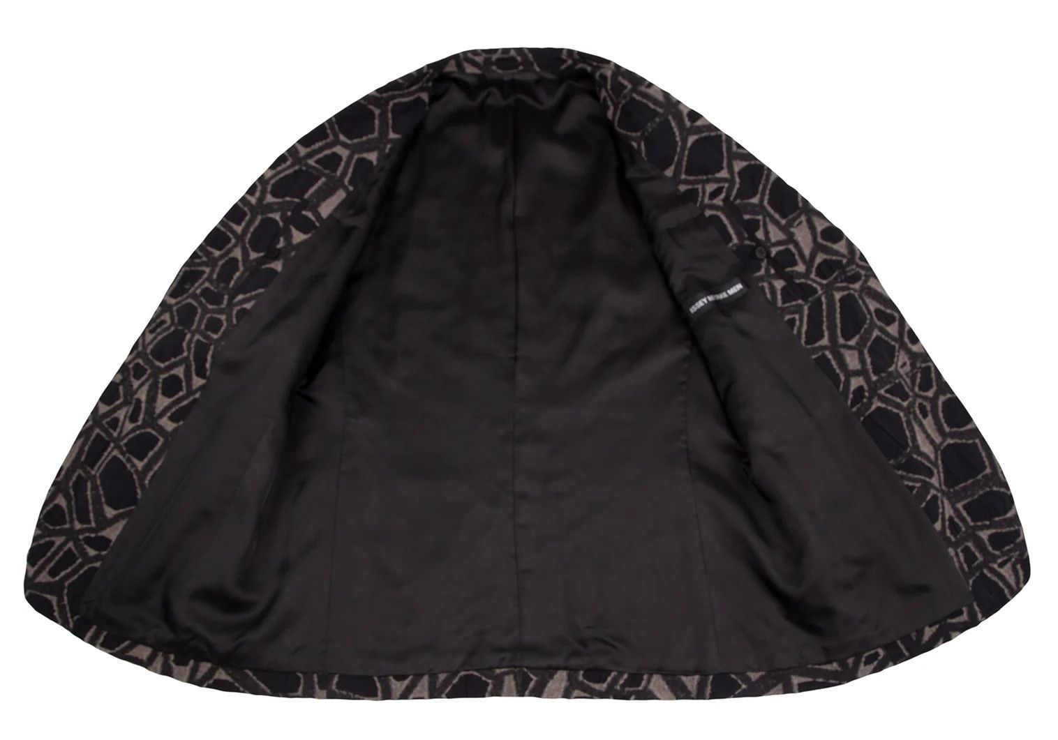 Issey Miyake Jacquard Design Jacket in Black Gray, Size 4 Size US XL / EU 56 / 4 - 12 Thumbnail