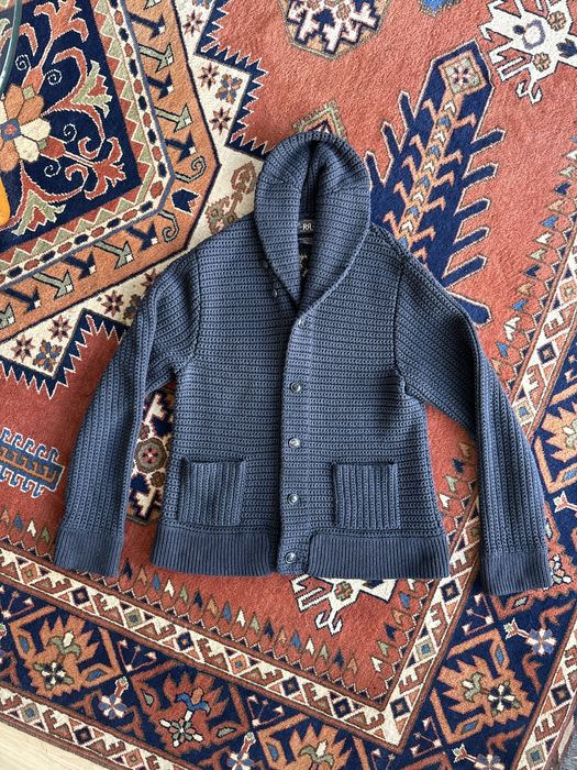 rrl cashmere shawl collar cardigan