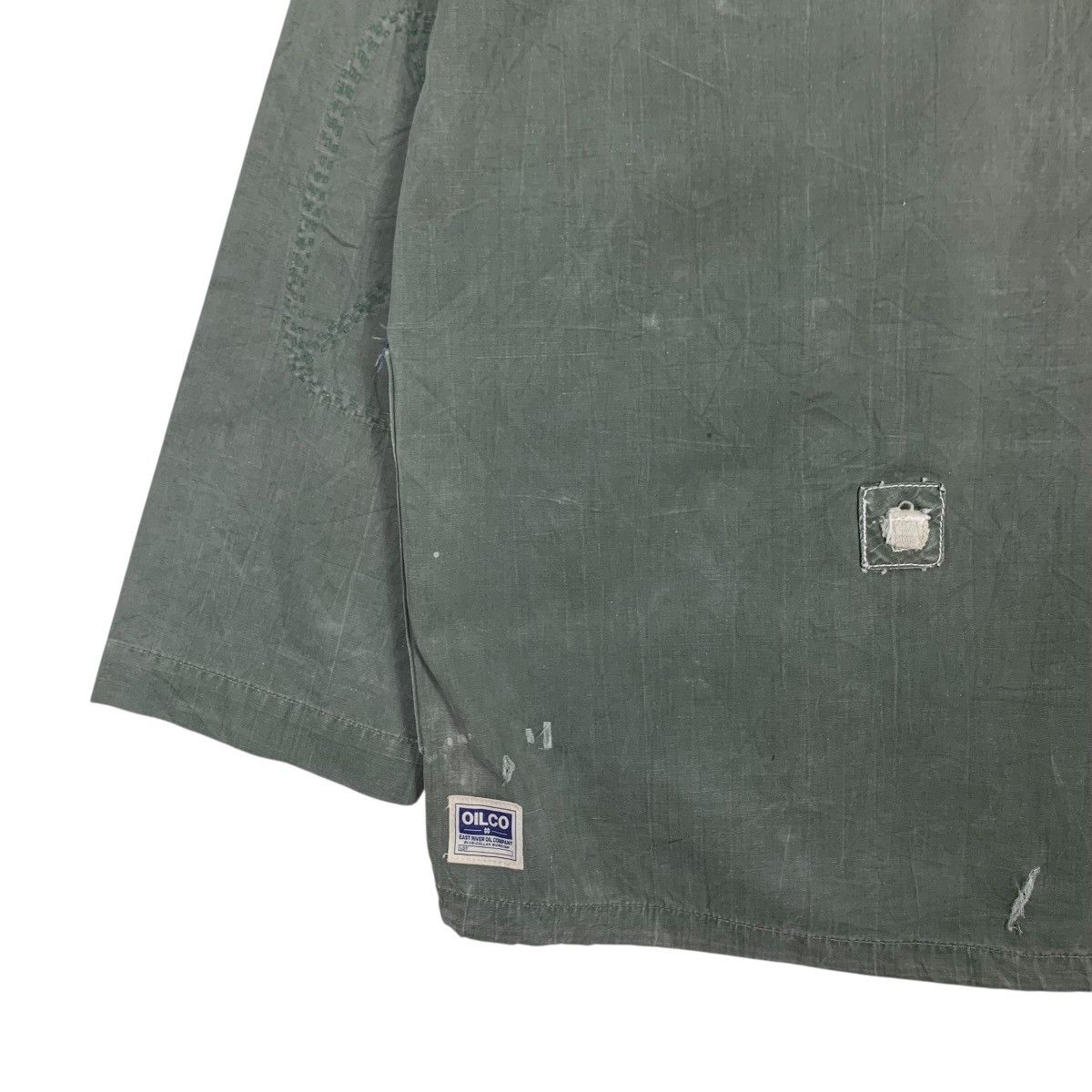 Vintage SLOW HANDS US Oil Workism Pullover Hooded Jacket #2917-C132 Size US L / EU 52-54 / 3 - 11 Thumbnail