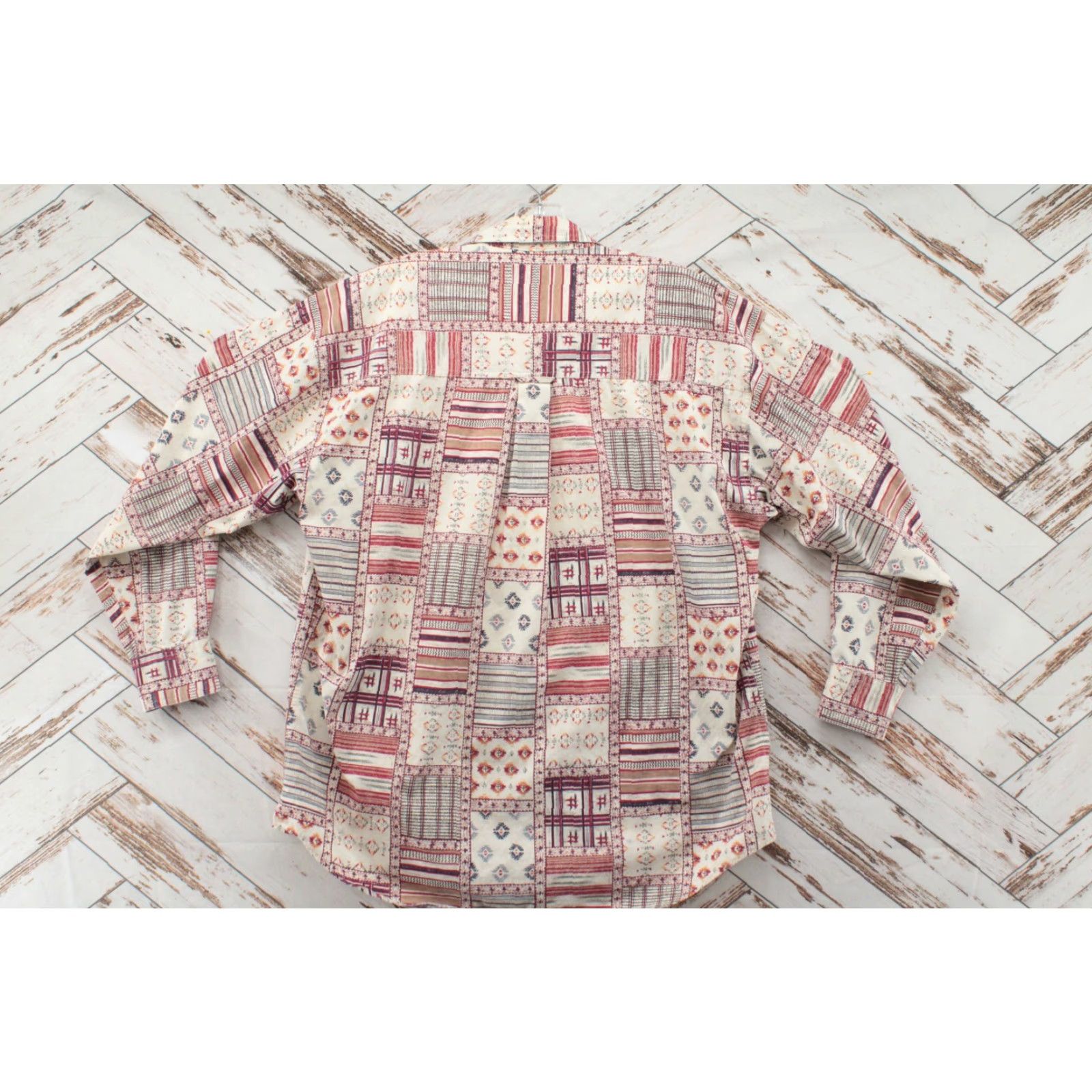 Ralph Lauren VINTAGE Chaps Ralph Lauren Shirt Mens L Patch Work Southwestern Print Long Sleeve Size US L / EU 52-54 / 3 - 3 Thumbnail