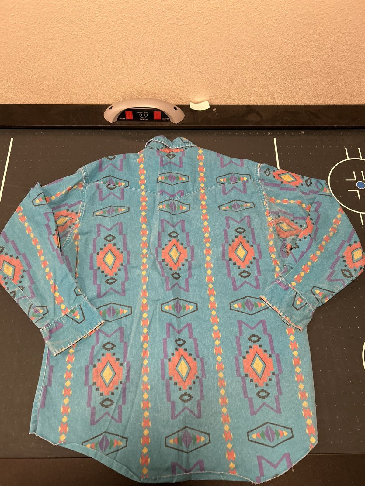Wrangler VTG Wrangler Brushpopper Shirt Western Rodeo Aztec Cowboy Size US XL / EU 56 / 4 - 2 Thumbnail