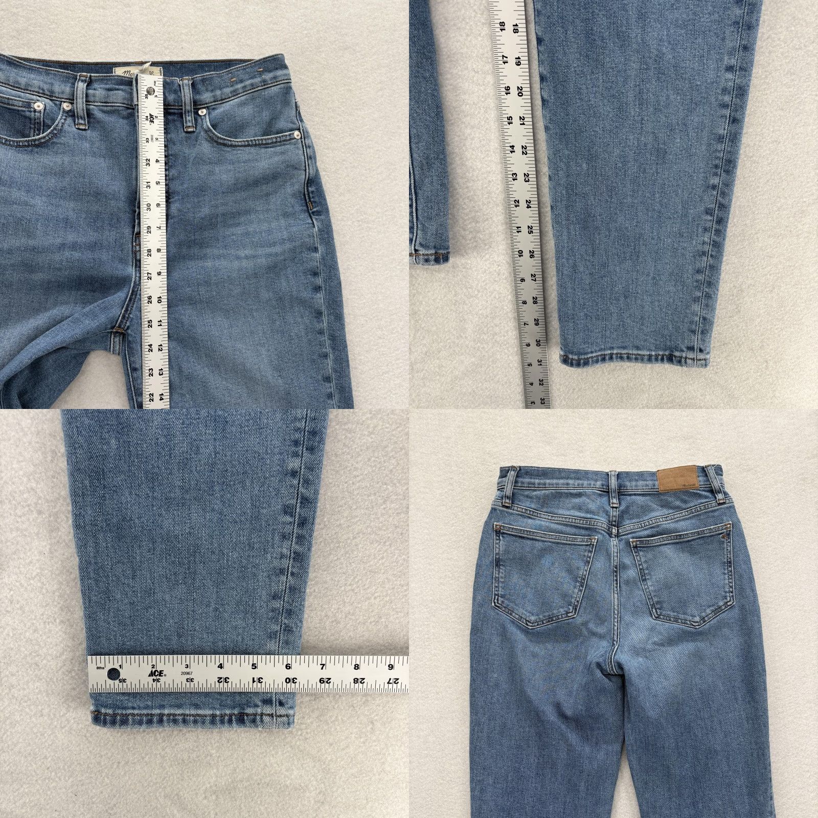 Madewell VINTAGE Madewell The Perfect Vintage Jean Womens 27 Blue High Rise Slim Straight Denim Jeans Women 27 Blue Slim Straight Size 27" / US 4 / IT 40 - 8 Thumbnail