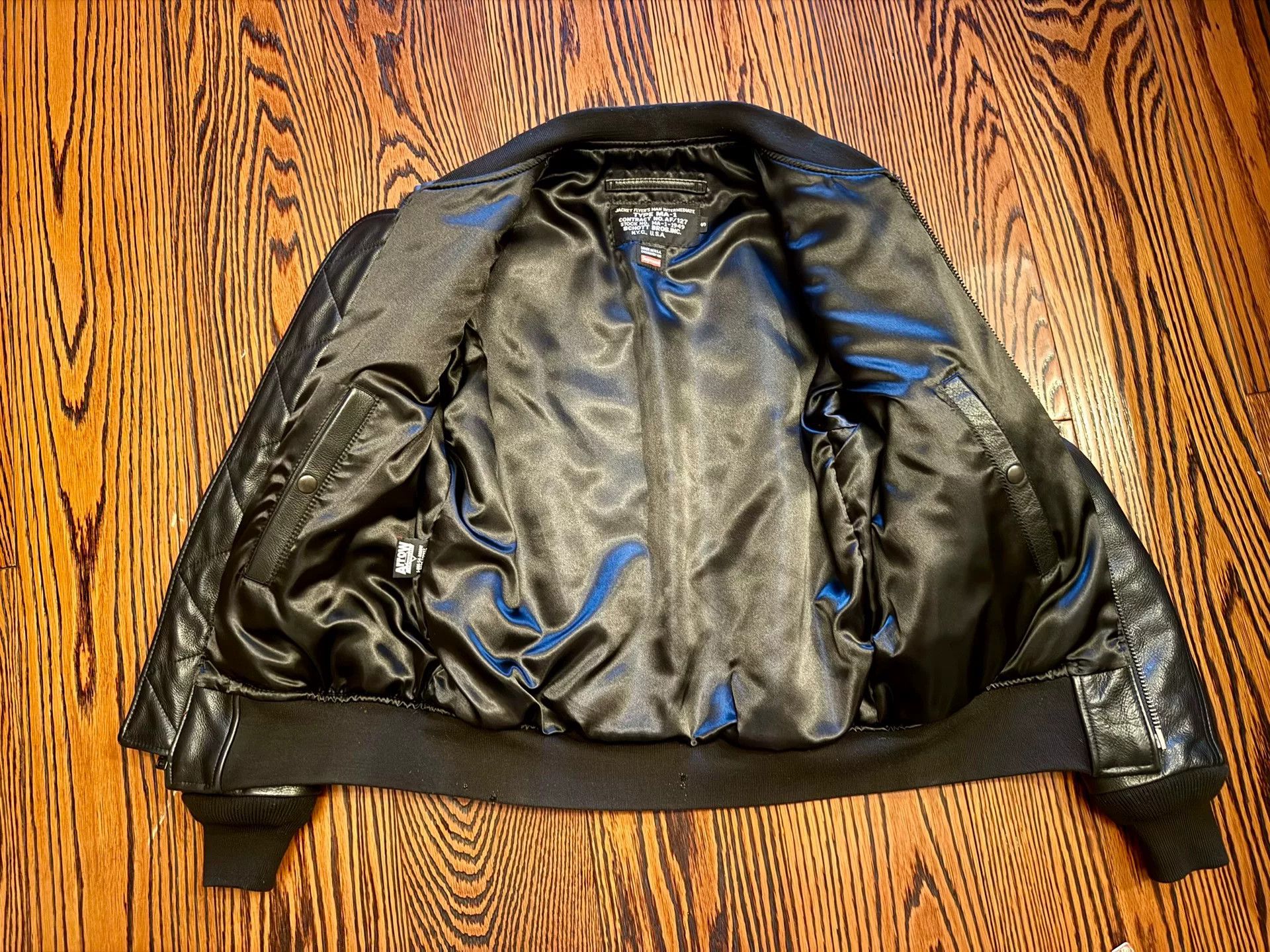 Schott × Supreme Supreme x Schott MA-1 Leather Bomber Jacket Size US S / EU 44-46 / 1 - 7 Thumbnail