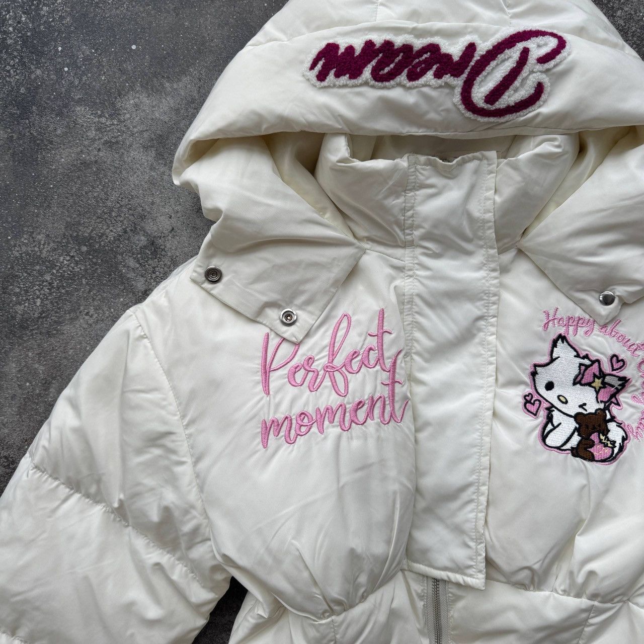 If Six Was Nine Hello Kitty 2000’s Aesthetic Y2K Cute Hooded Winter Jacket Size S / US 4 / IT 40 - 8 Thumbnail