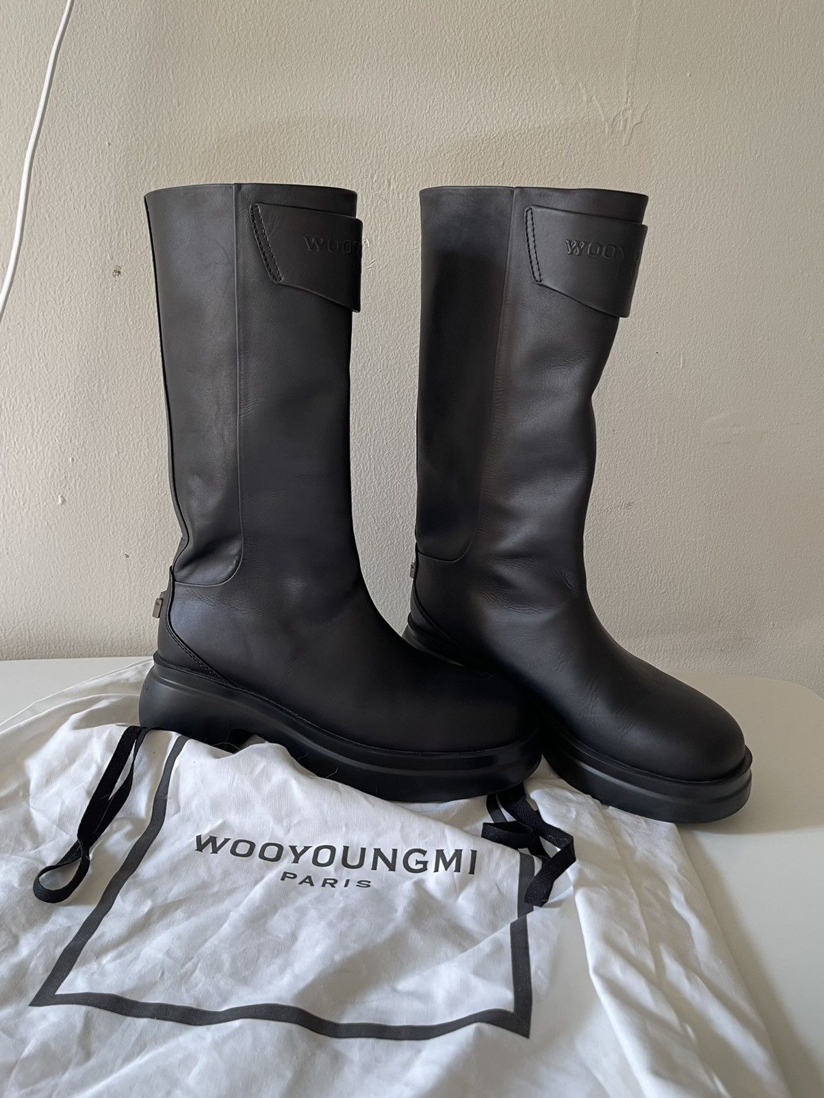 Wooyoungmi Paris Black Plaque Leather Boots Size: IT 41 / US 8 MSRP $875.00 252704M166000_1.jpg main image 4