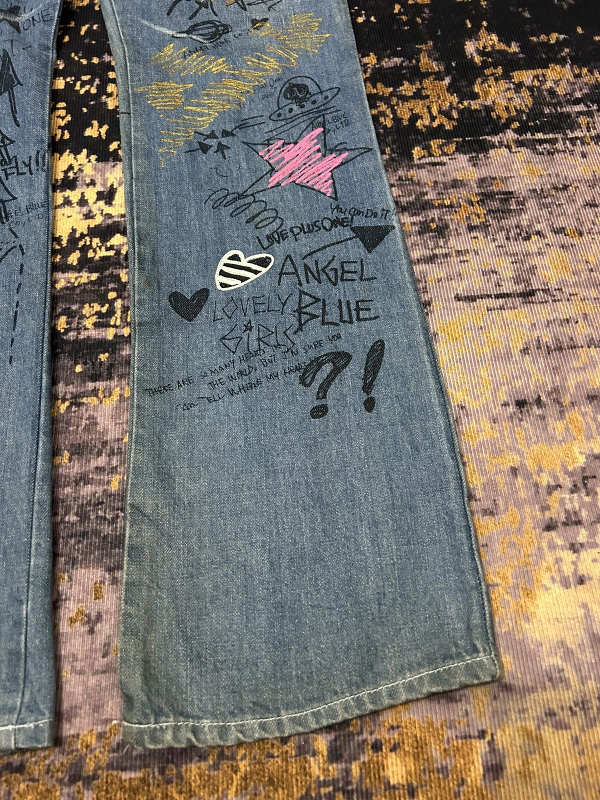 Angel Blue Vintage Angel Blue Claw Mark Faded Flare Jeans Size US 28 / EU 44 - 7 Thumbnail