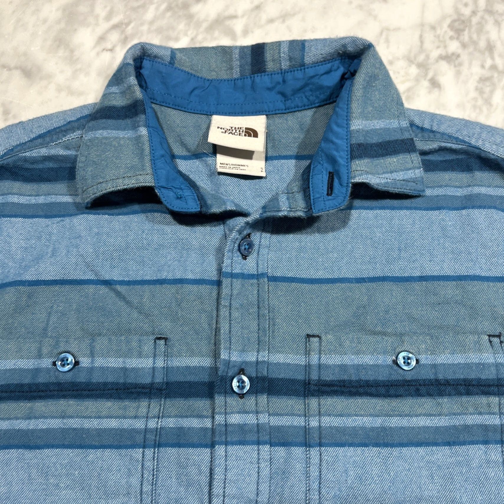 The North Face VINTAGE The North Face Flannel Shirt Men Small Blue Stripes Brown Label Outdoor Shirt Men Small Blue Stripes Brown Label Outdoor Size US S / EU 44-46 / 1 - 4 Thumbnail