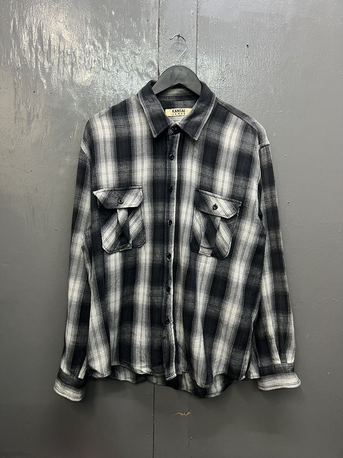 Kansai Yamamoto Kansai Jeans Flannel Plaid Size US L / EU 52-54 / 3 - 1 Thumbnail