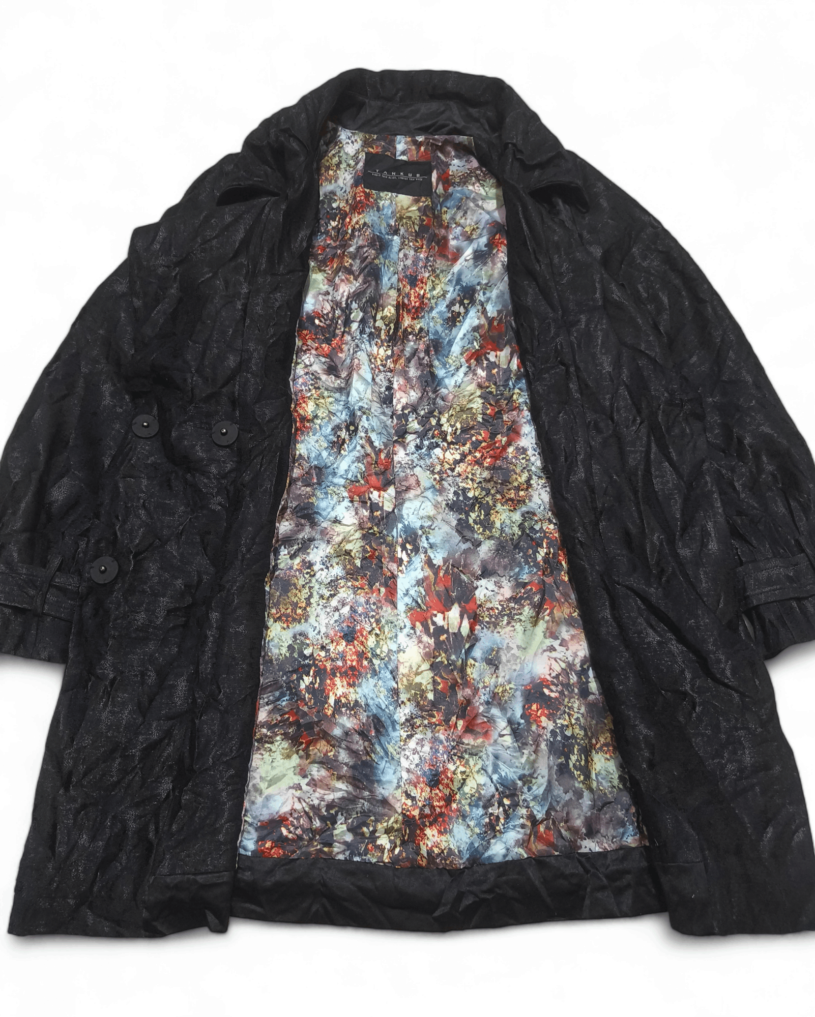 Other Vintage TANKUS Black Trench Coat Size M / US 6-8 / IT 42-44 - 4 Thumbnail