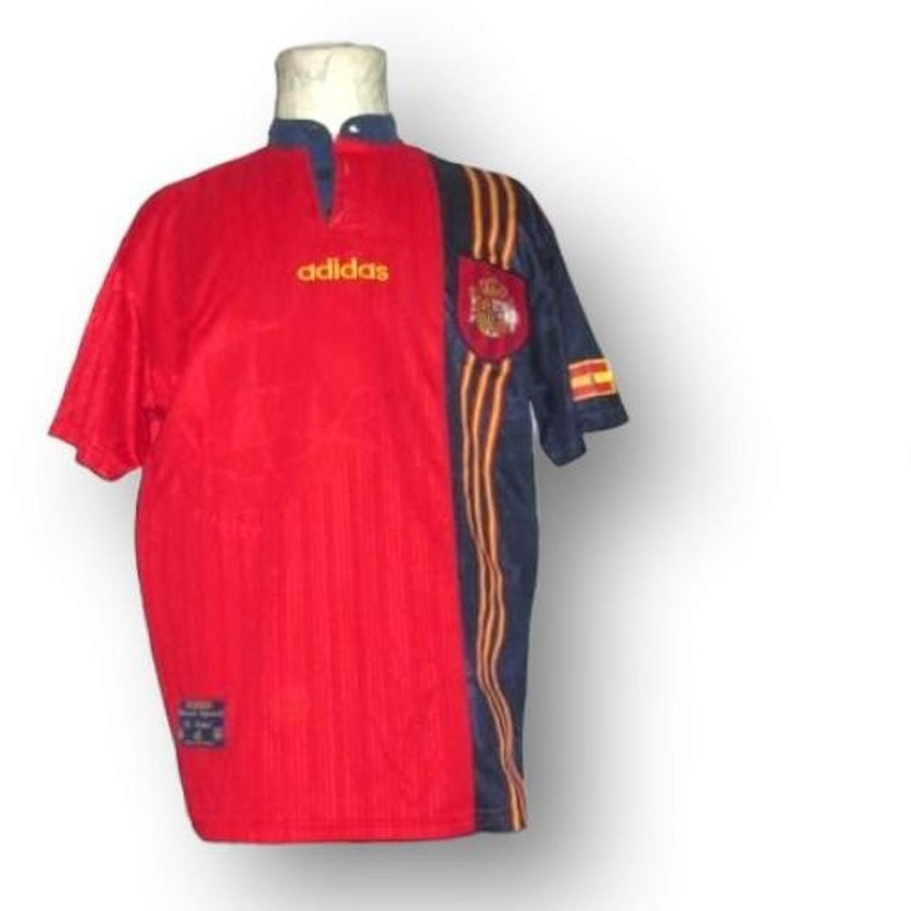 Adidas Spain 1996 1997 Euro Home Shirt Jersey international Size US XL / EU 56 / 4 - 1 Thumbnail