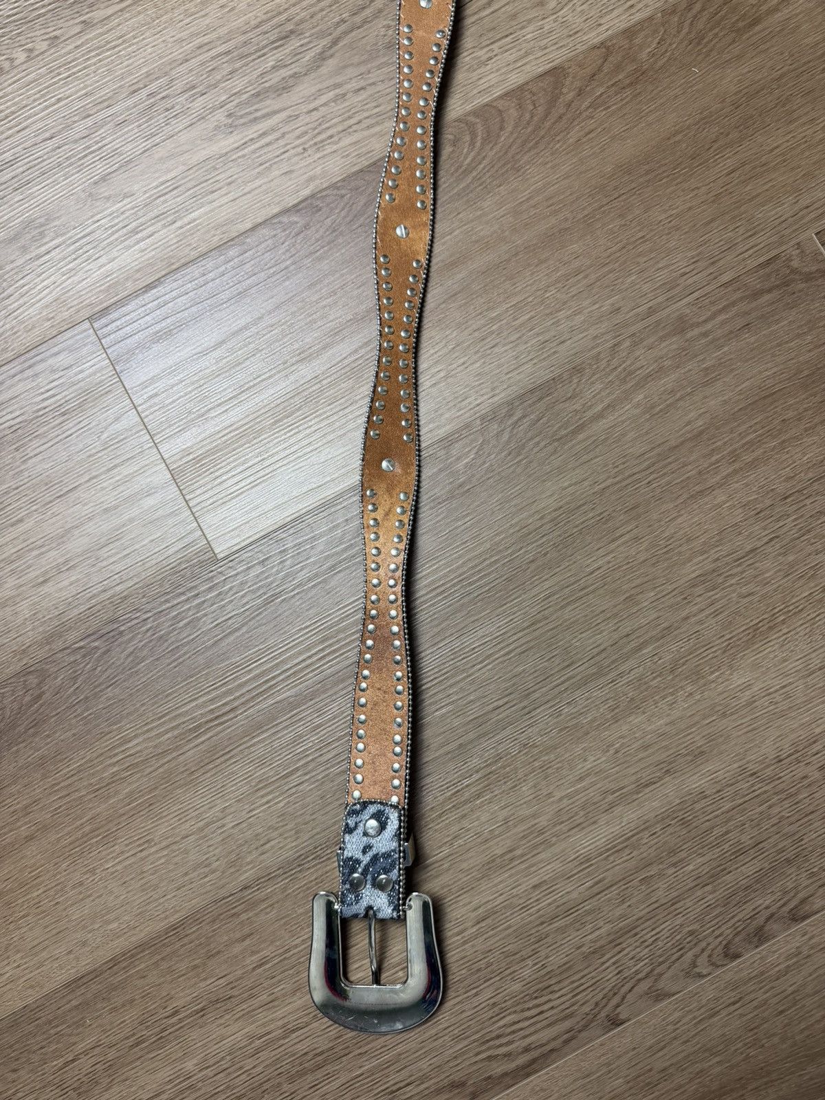 Other Blazin Roxx Grey Leopard Print Belt Conchos And Rhinestones Size ONE SIZE - 6 Thumbnail