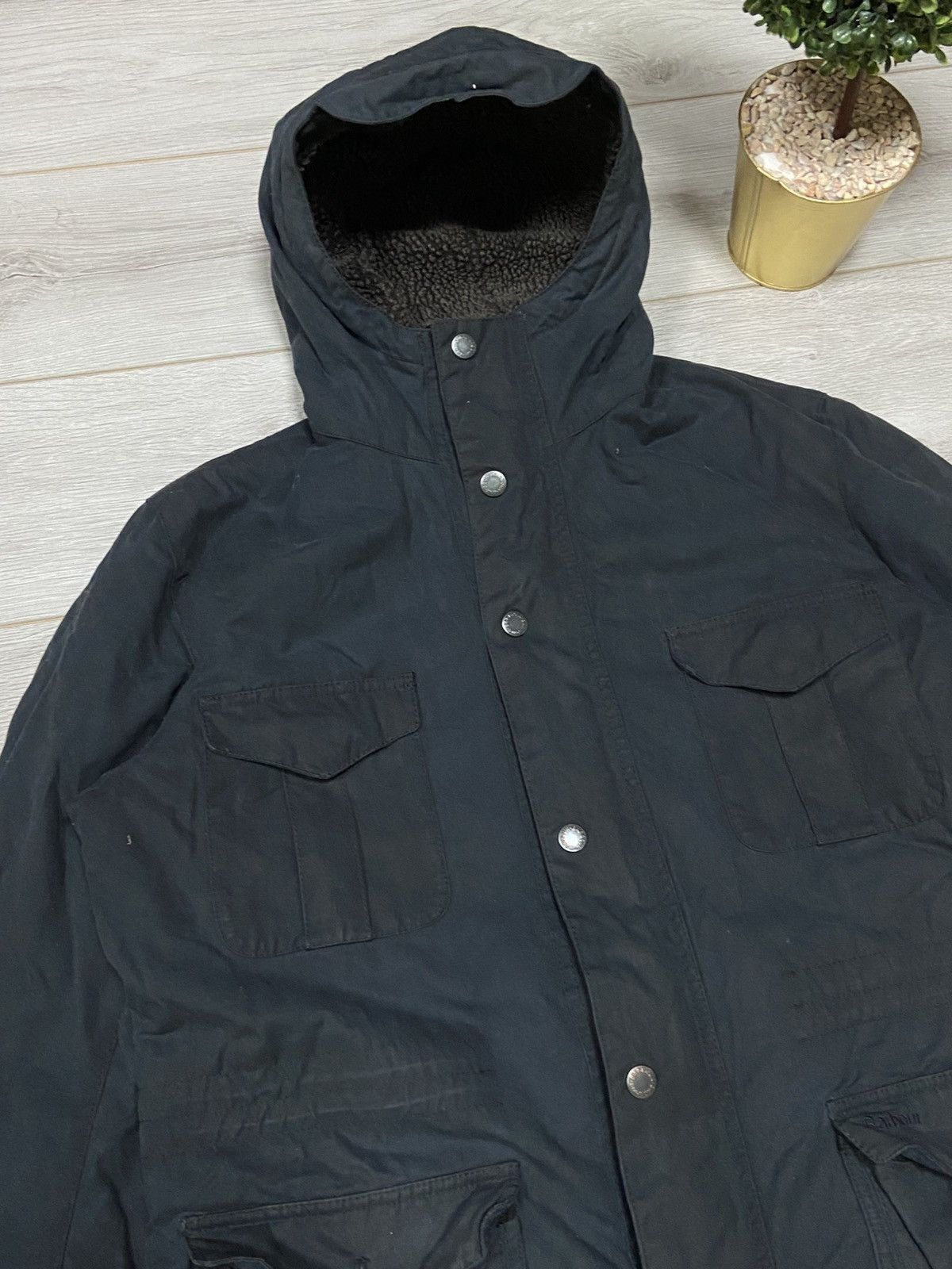 Barbour Barbour Oakum Wax Jacket Navy Waxed Cotton England Style Size US XL / EU 56 / 4 - 3 Thumbnail