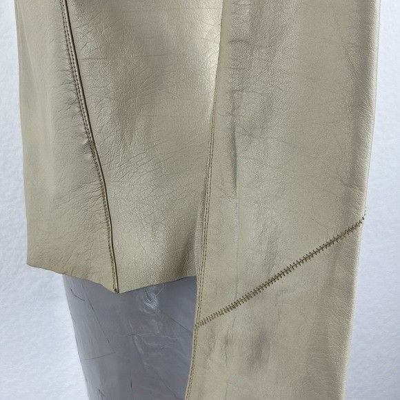 Rick Owens Rick Owens Leather Knit Ribbed Panel High Neck Champagne Lea Size M / US 6-8 / IT 42-44 - 5 Thumbnail