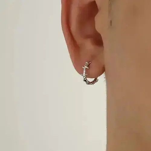 Other 100%925 silver retro punk earrings （1pairs） Size ONE SIZE - 7 Thumbnail